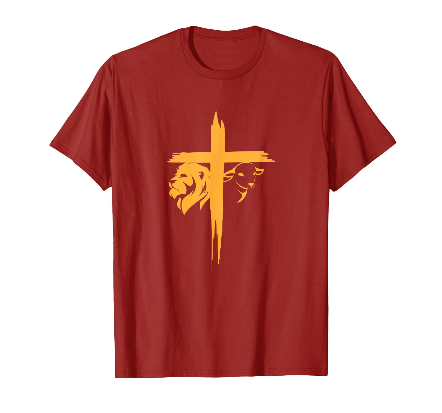 Lion and Lamb Cross Christian T-Shirt