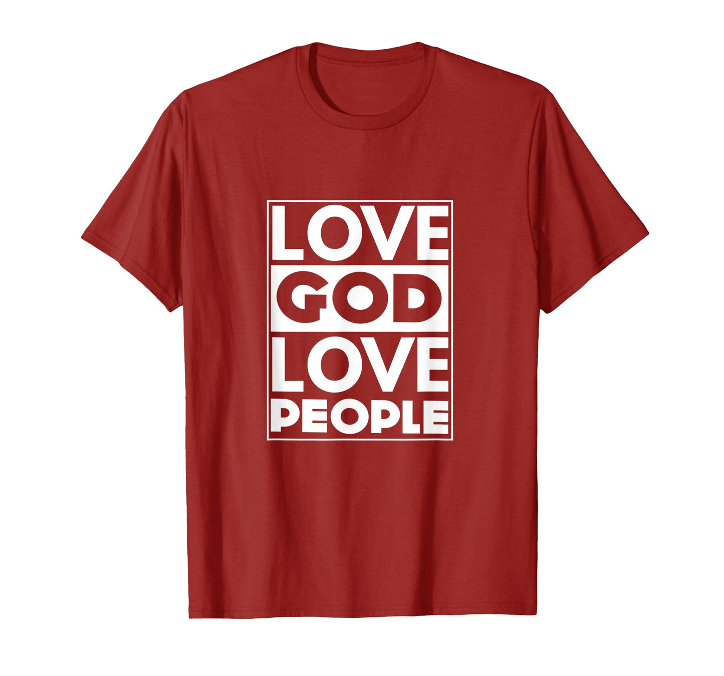 Love God Love People - Christian God Faith Hope - Squared T-Shirt