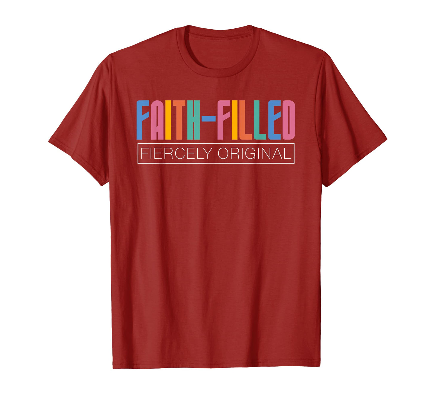Faith Filled Fiercely Original Christian Neurodivergent Dk T-Shirt