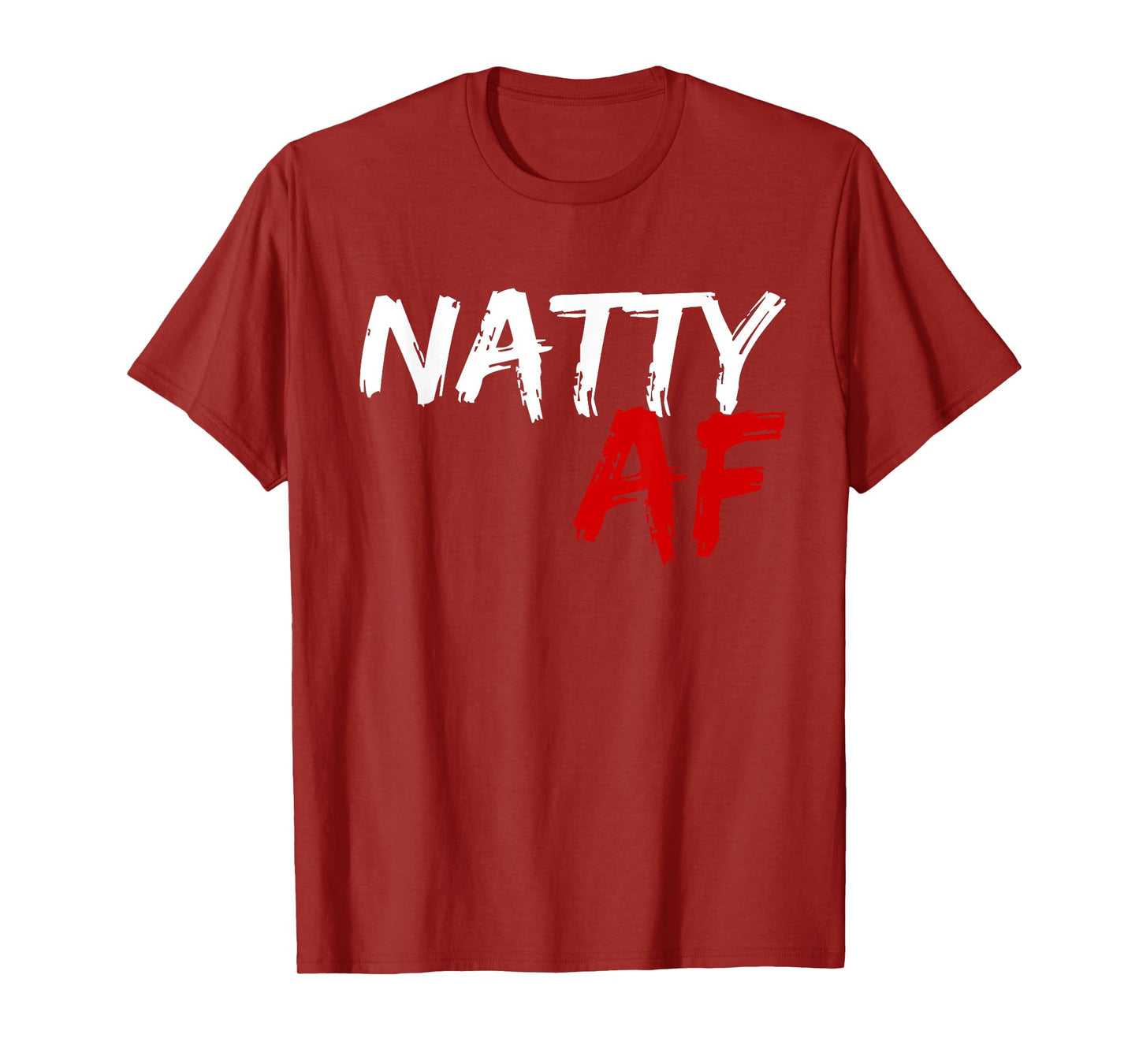 Natty AF Funny Bodybuilder Bodybuilding Workout Gym Humor T-Shirt, Small, Black