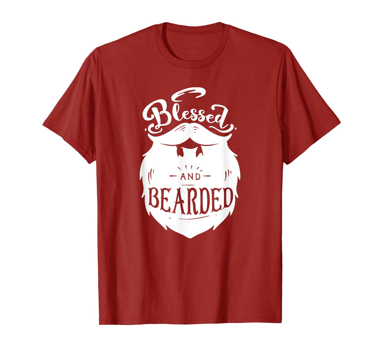 Blessed and Bearded - Jesus Praying Beard Hair Mustache T-Shirt