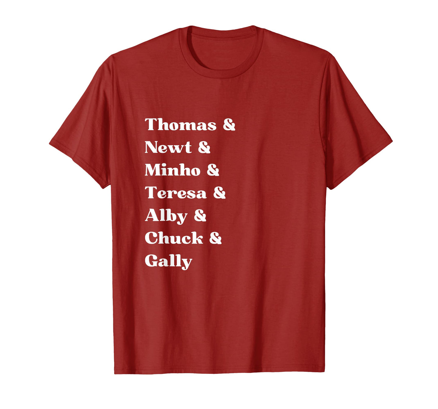 Minimalist Character Names The Maze Runner Fantasy Reader T-Shirt