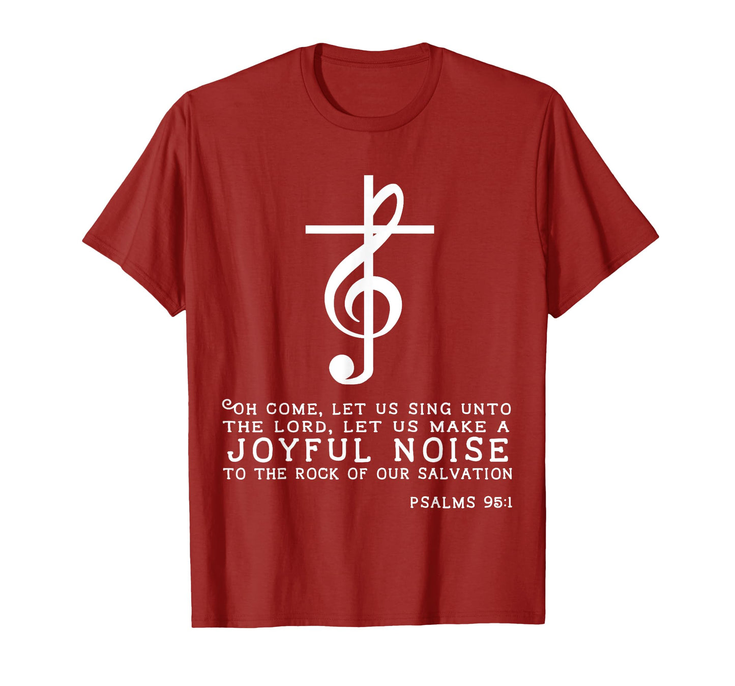 Christian Music Cross Tee Treble Clef Musical Gift TShirt T-Shirt