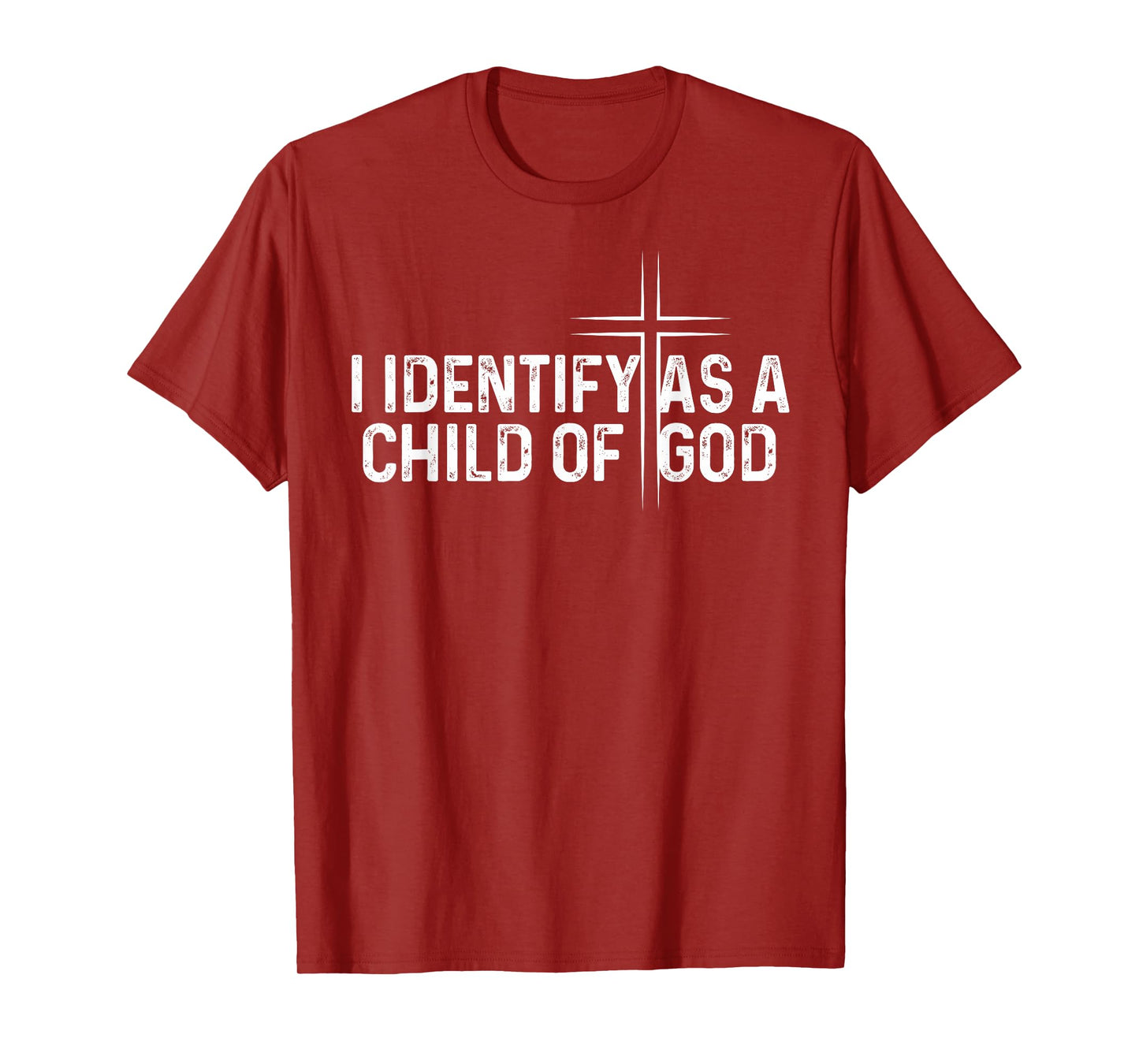 I Identify As A Child of God Overcomer Christian Vintage Tee T-Shirt