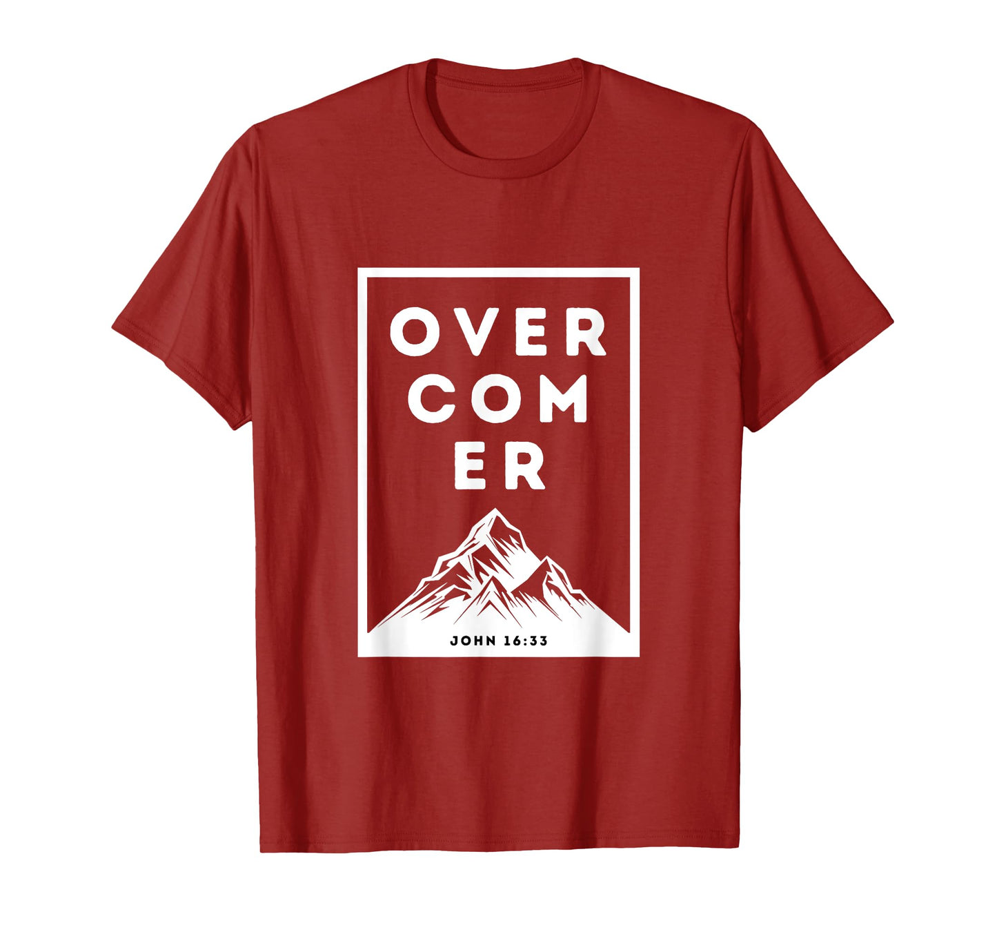 Overcomer Christian Faith John 16:33 Religious Bible T-Shirt