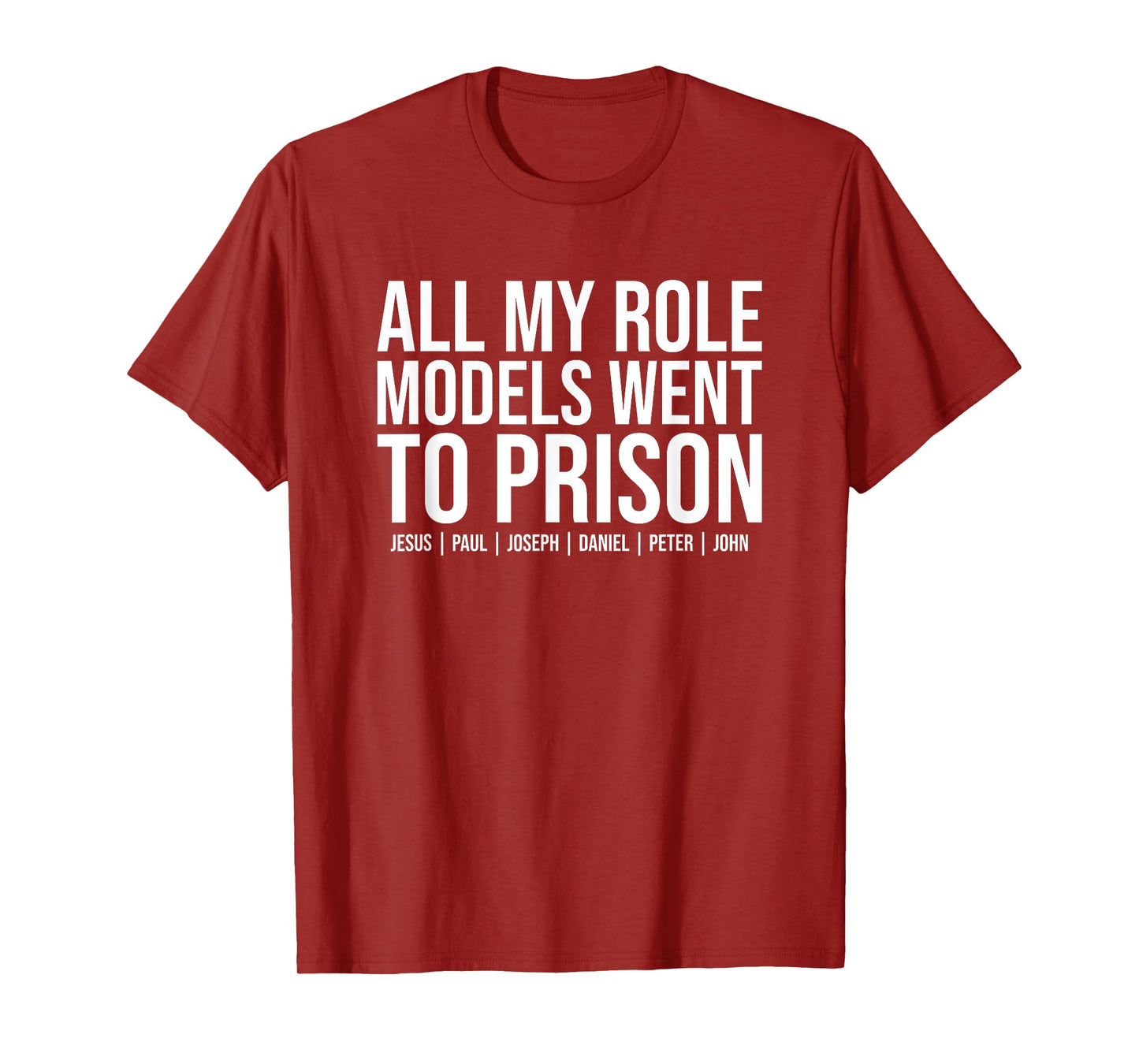 All My Role Models Went To Prison - Jesus Christian Faith T-Shirt