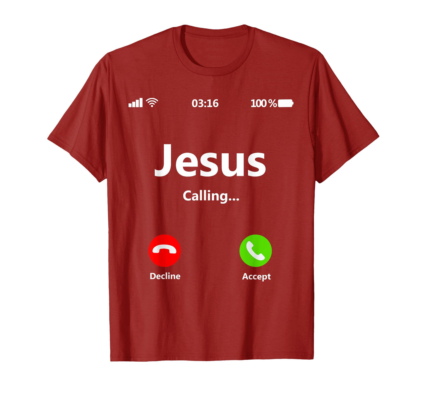 Jesus Is Calling Christian T Shirt Christmas Xmas T-Shirt