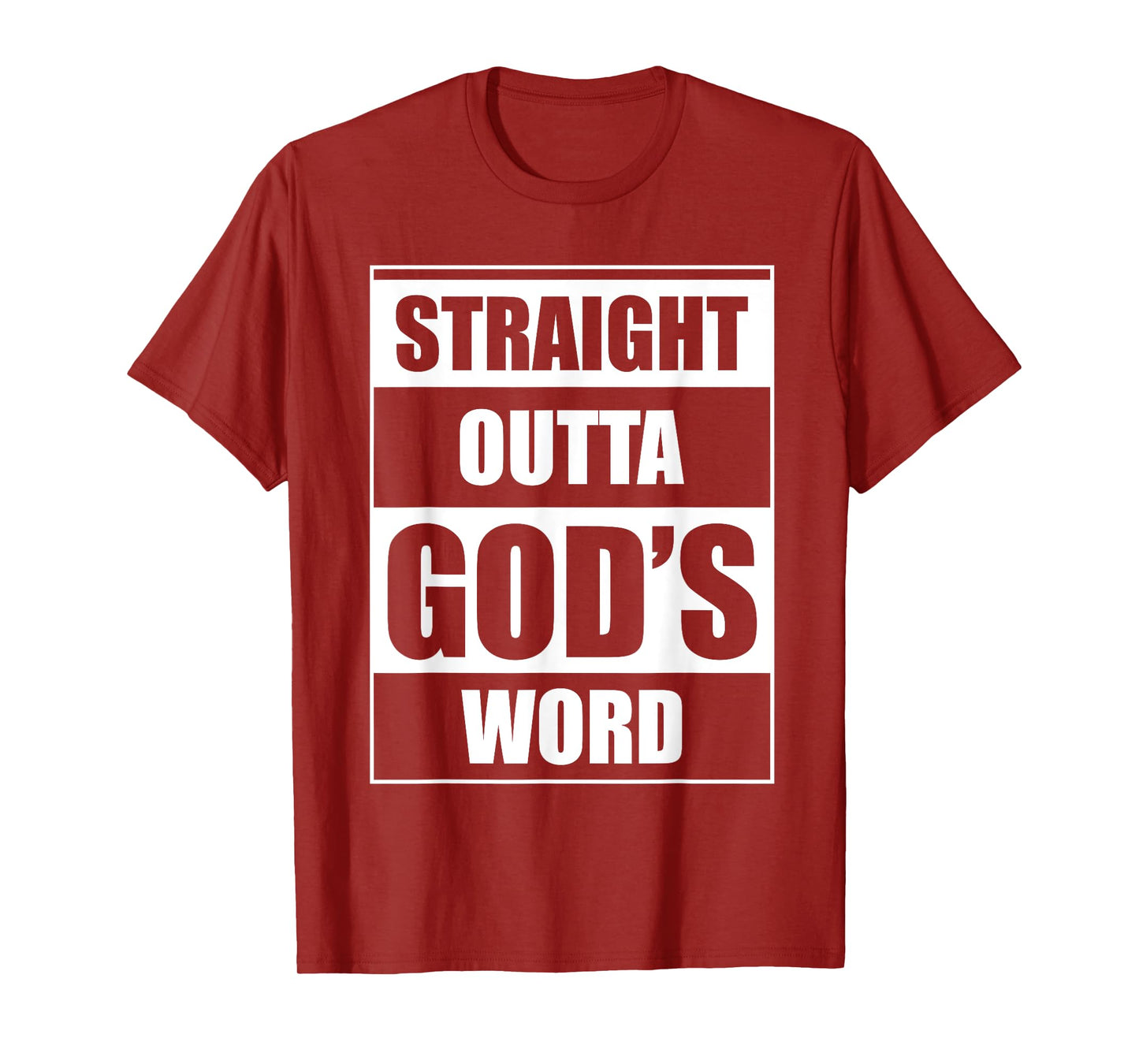 Straight Outta Gods Word Funny Religion Jesus Christian T-Shirt
