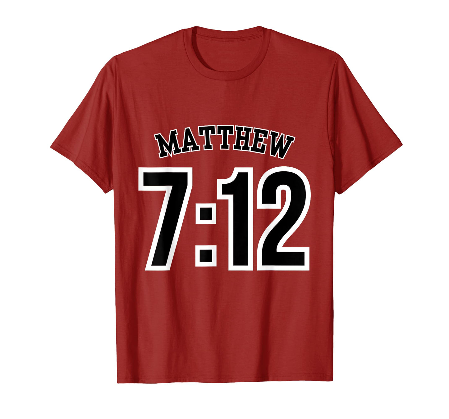Matthew 7:12 Sports Jersey Christian Scripture Design T-Shirt
