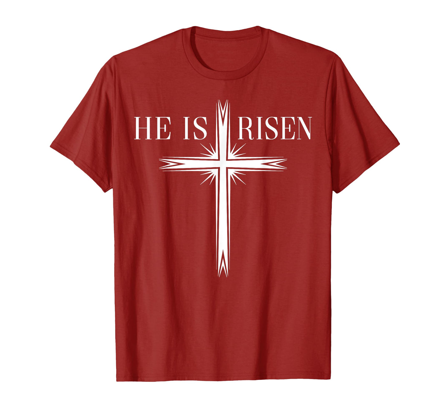 Easter Cross He Is Risen Jesus Christian Men Women Kid Youth T-Shirt