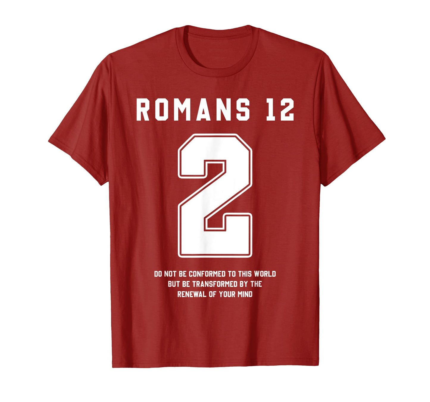 Romans 12:2 Bible Verse Team Sports Jersey Christian T-Shirt