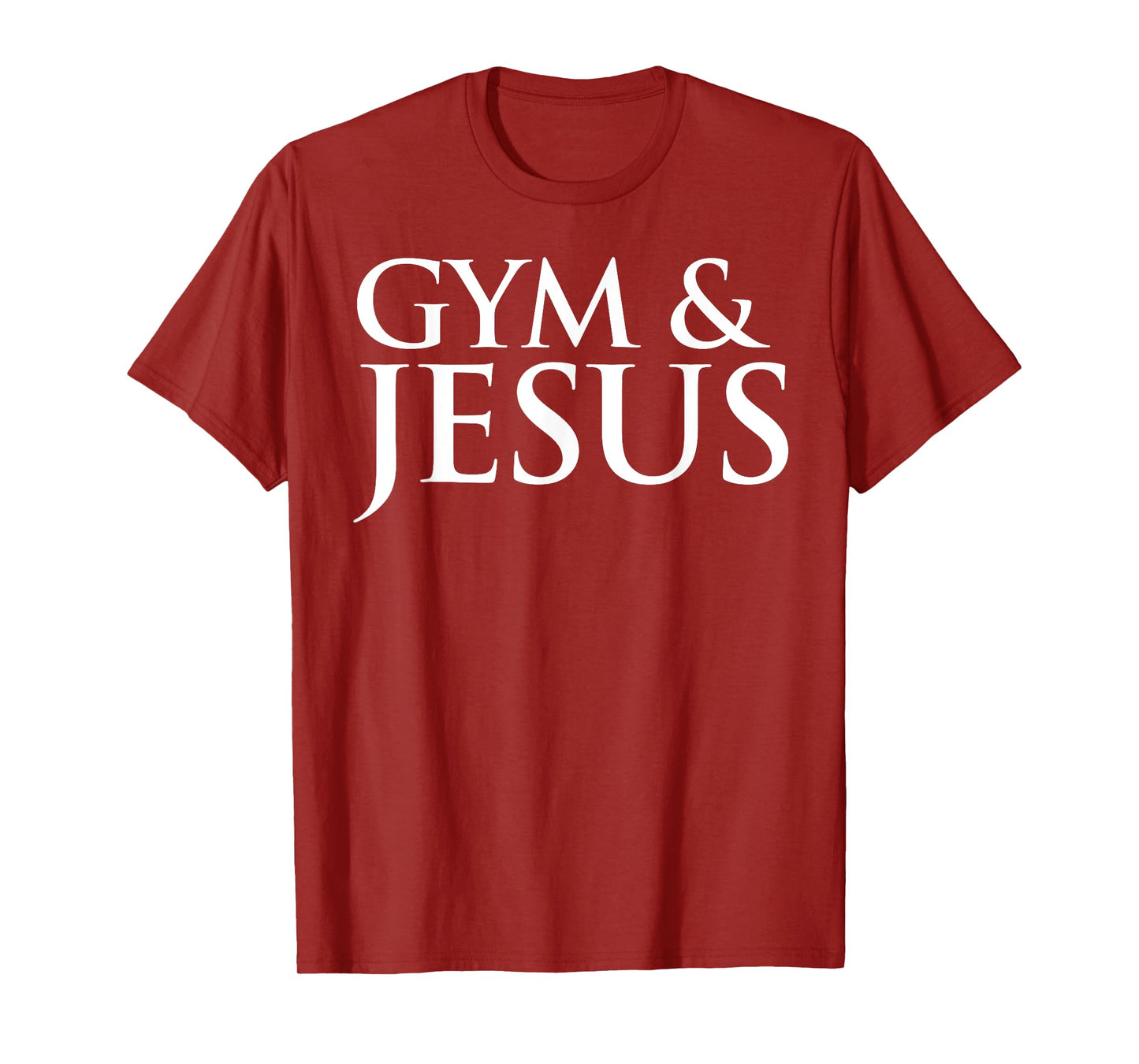 Distressed Gym & Jesus Funny Christian Workout Gift For Men T-Shirt