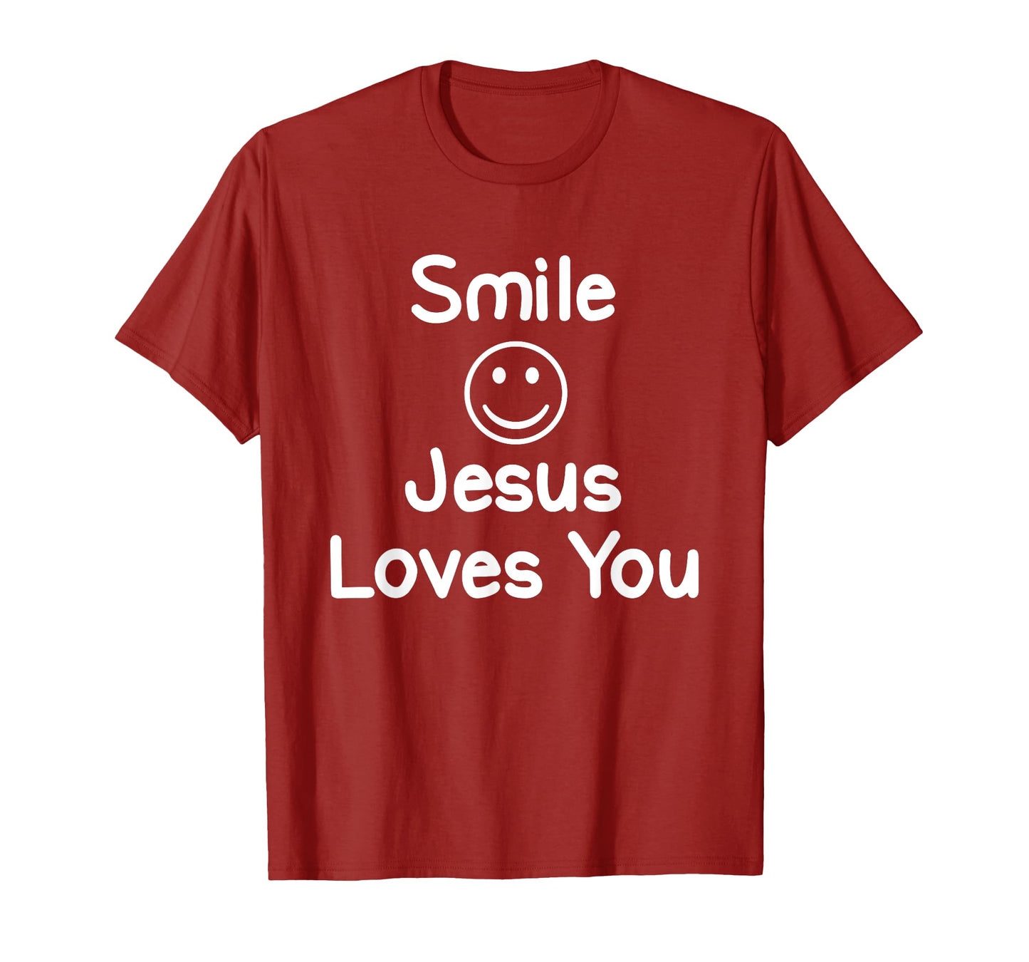 Inspirational Smile Jesus Loves You T-shirt. Faith Tee T-Shirt