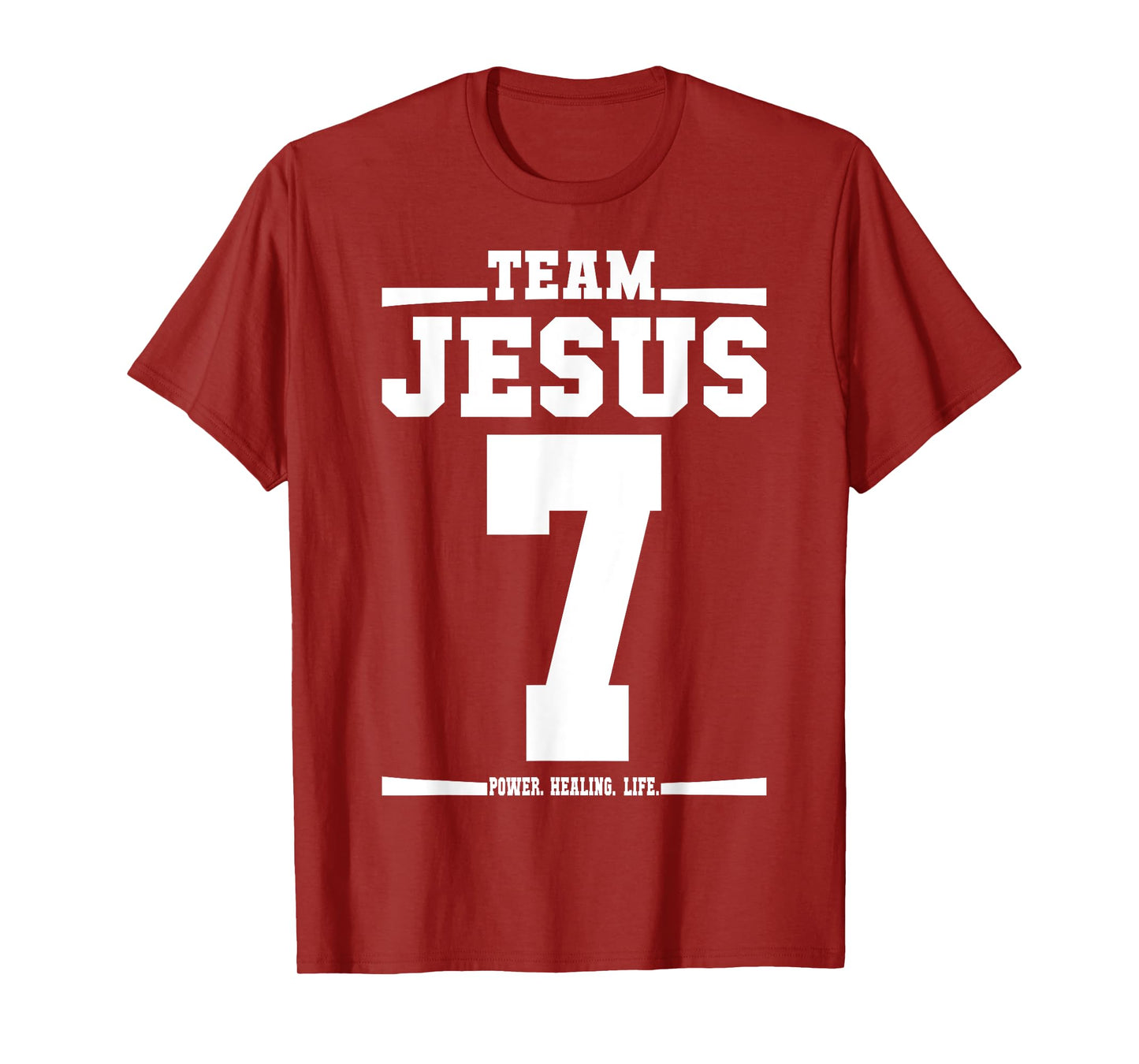 Team Jesus Jersey 7 His Name Is Power Healing Life T-Shirt