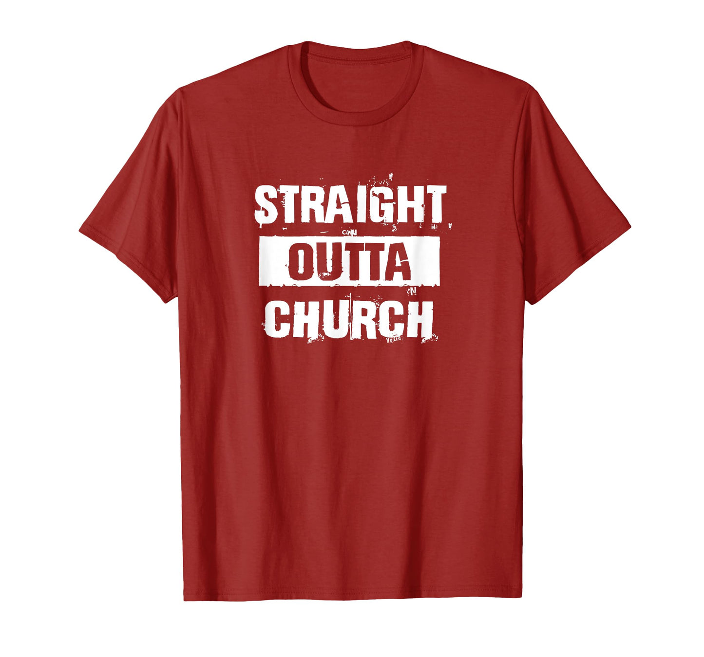 Straight Outta Church Christian Funny Gift Christmas T-Shirt