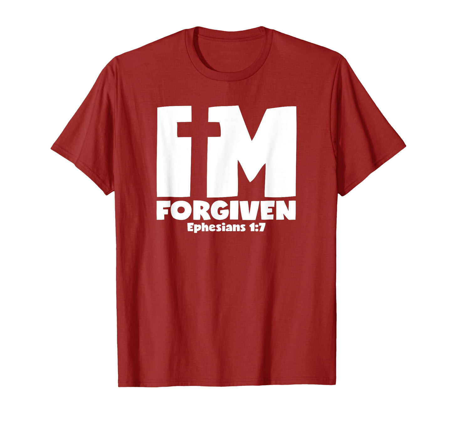 I'm Forgiven - Ephesians 1:7 Cross Graphic T-Shirt