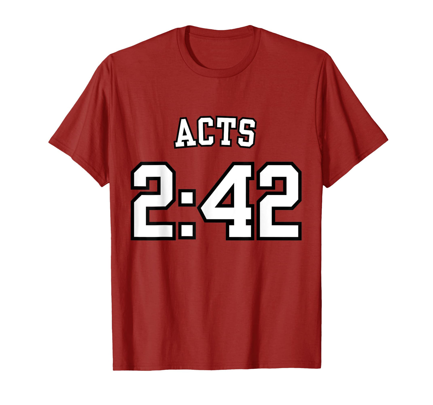 Acts 2:42 Sports Jersey Christian Scripture Design T-Shirt