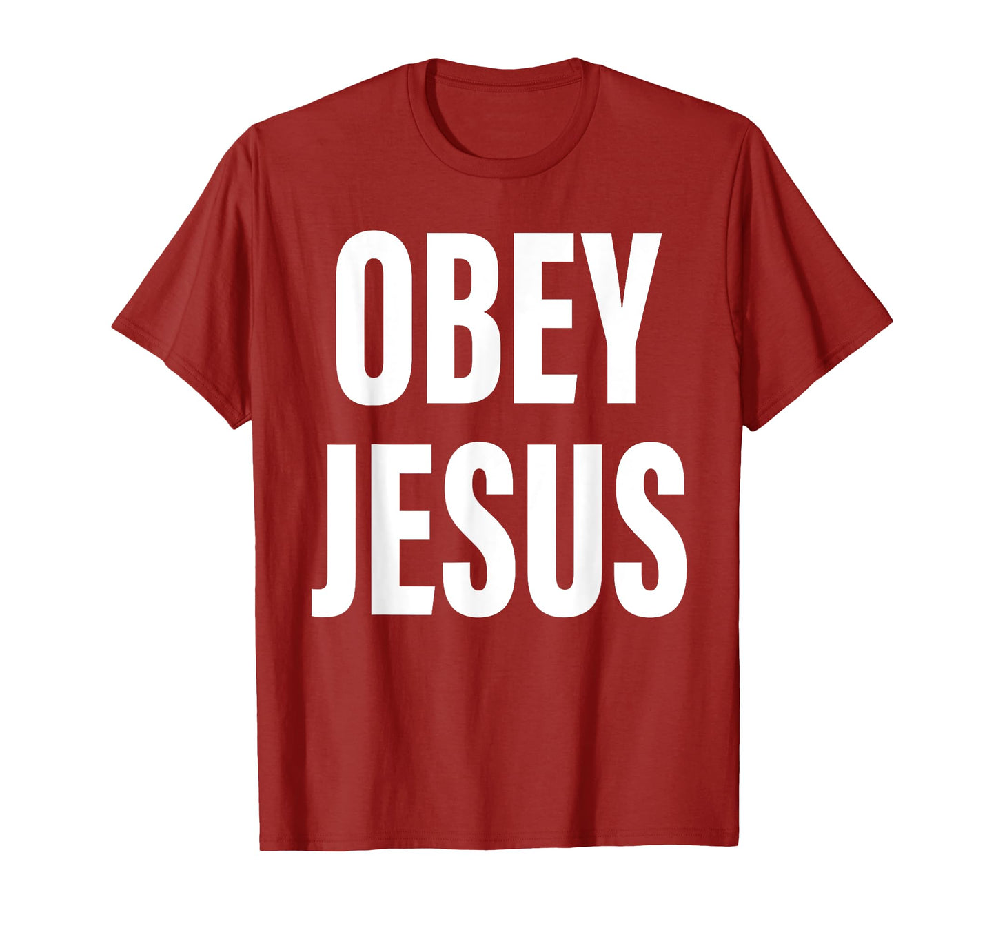 Obey Jesus Christian Bible Cross Faith Religion T-Shirt
