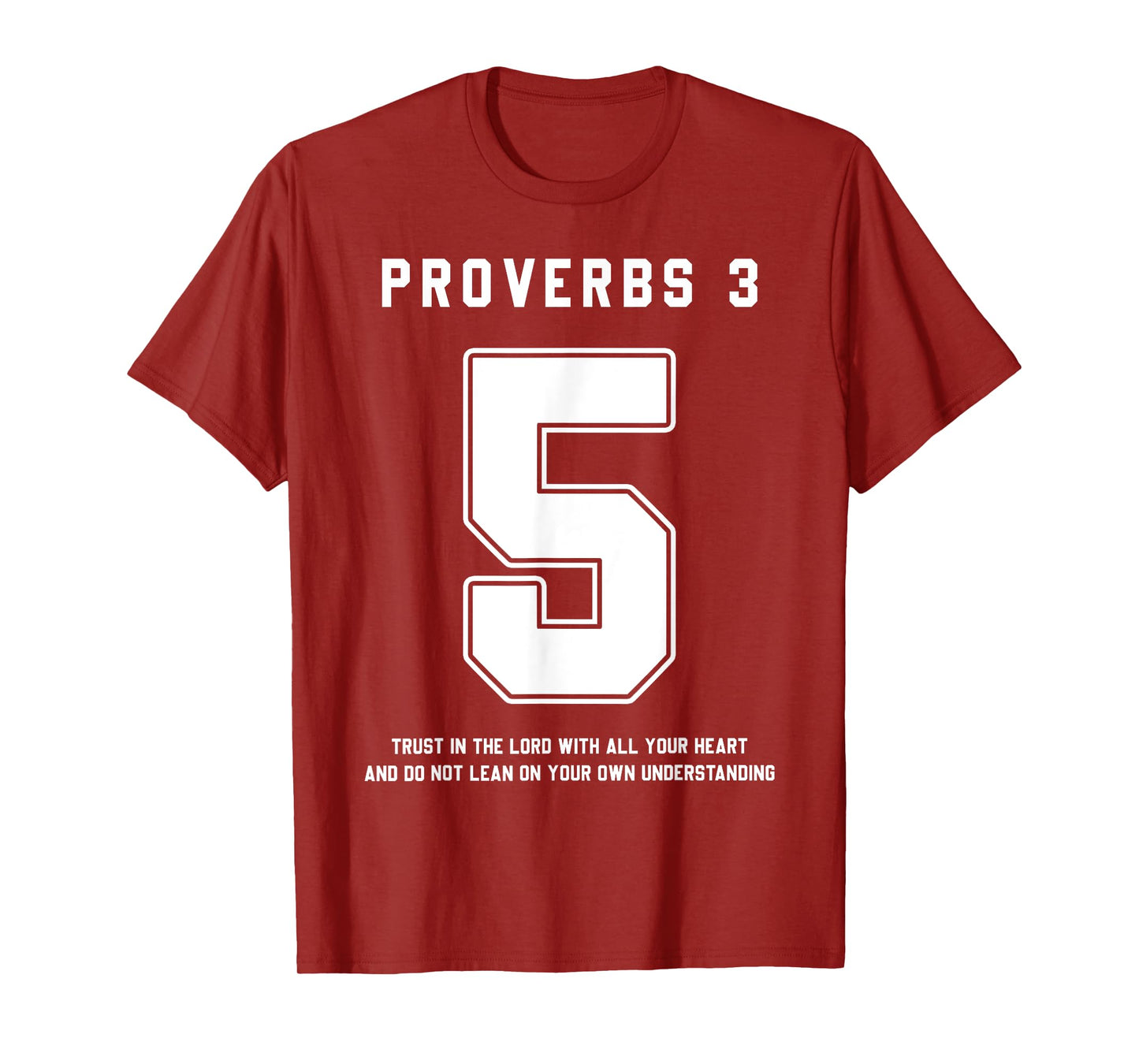 Proverbs 3:5 Bible Verse Team Sports Jersey Christian T-Shirt