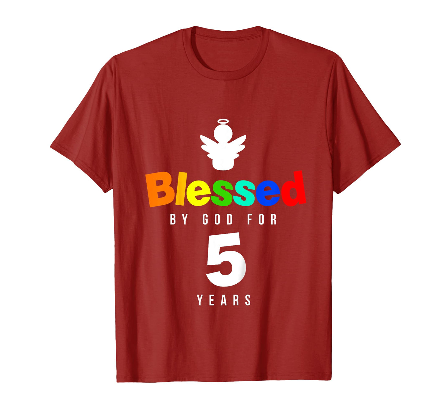 5th Birthday Christian gift Blessed by God for 5 years old T-Shirt