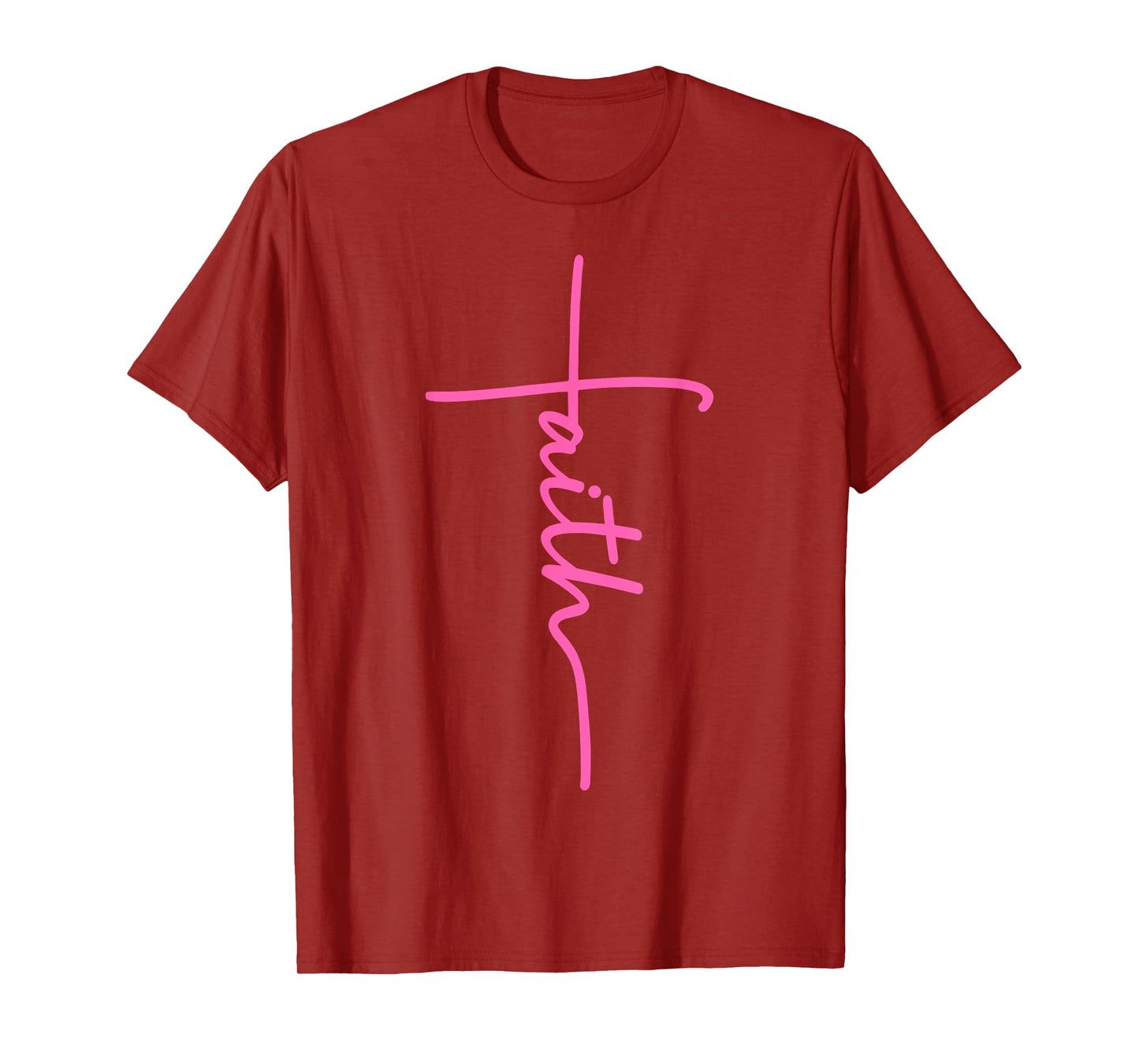 Christian Faith Cross Hot Pink Believers Christians Gift T-Shirt