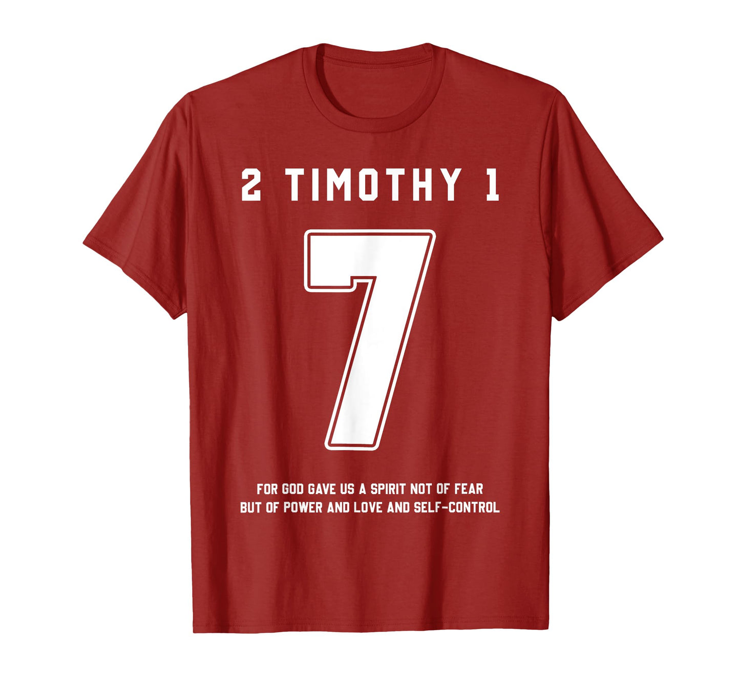 2 Timothy 1:7 Bible Verse Team Sports Jersey Christian T-Shirt