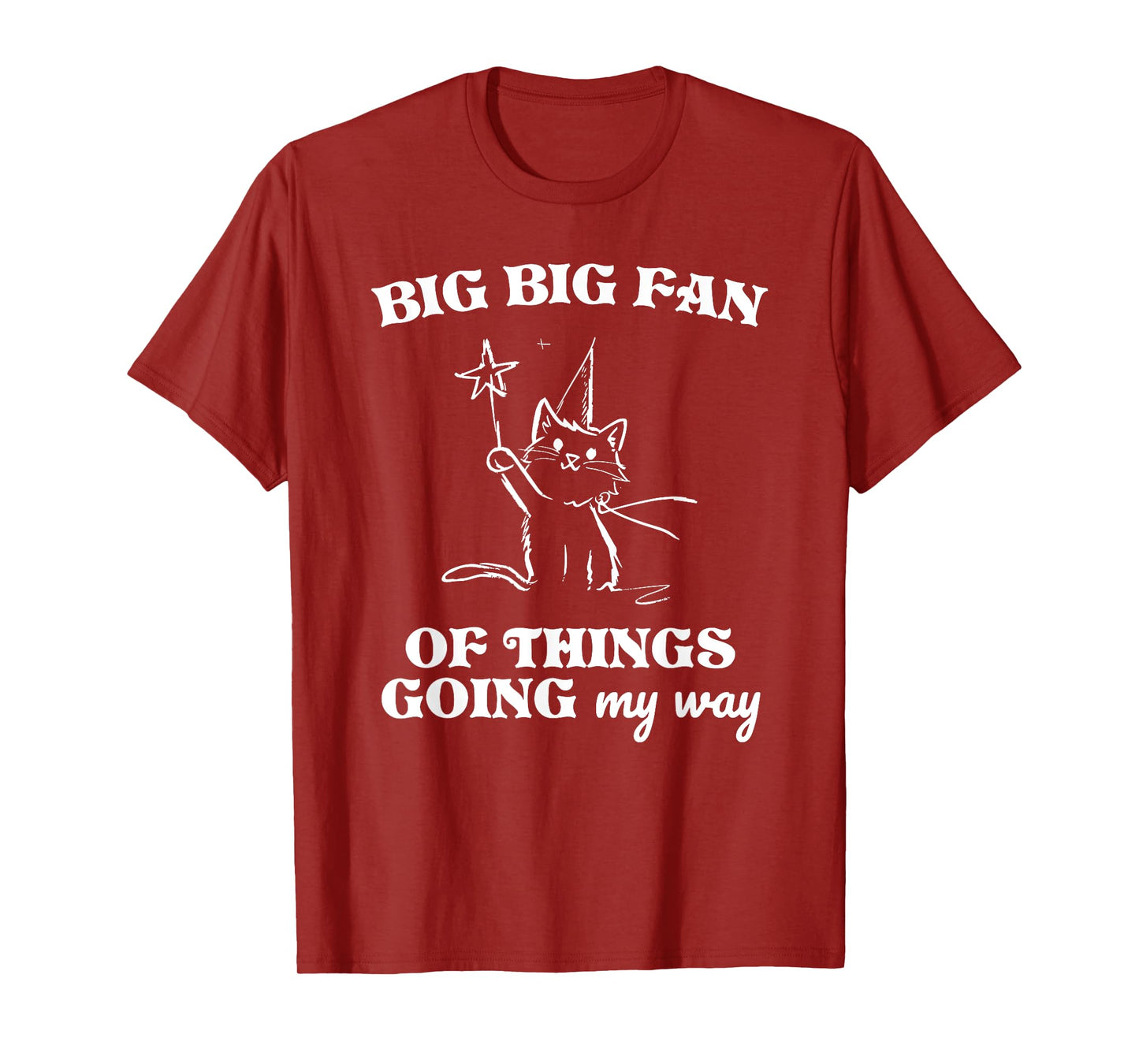 BIG BIG FAN OF THINGS GOING my way Funny design T-Shirt