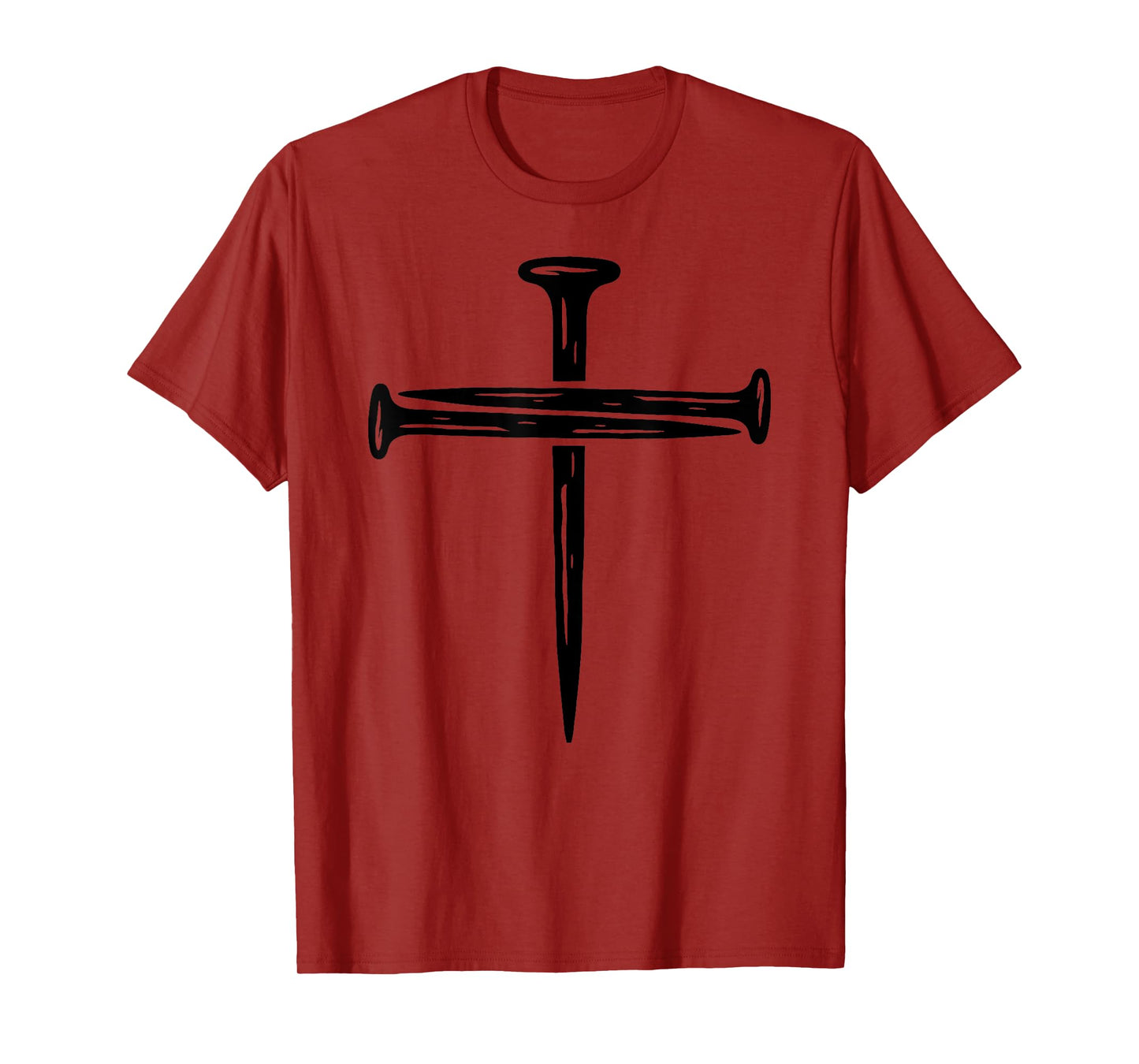 Jesus Christ Three Nails Cross Faith Over Fear Christian God T-Shirt