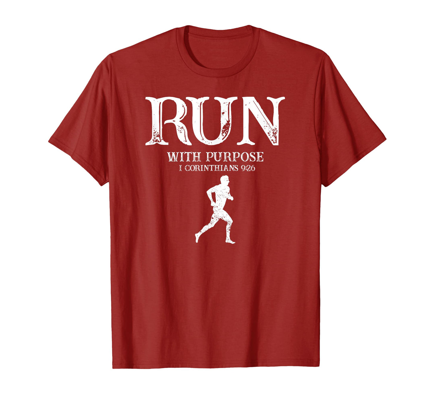 Run for Meaning Inspired by 1 Corinthians 9 26 Verse T-Shirt