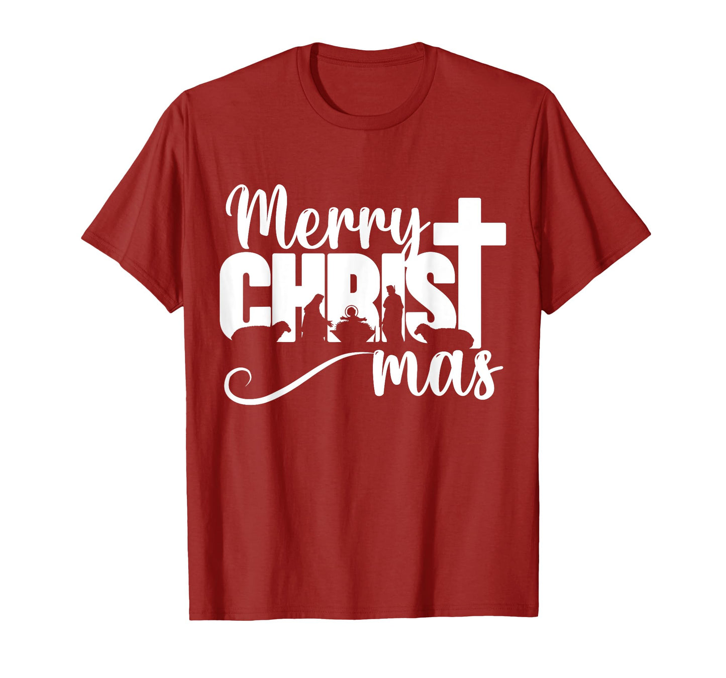 Merry Christ Mas Christian Christmas Jesus Christmas Family T-Shirt