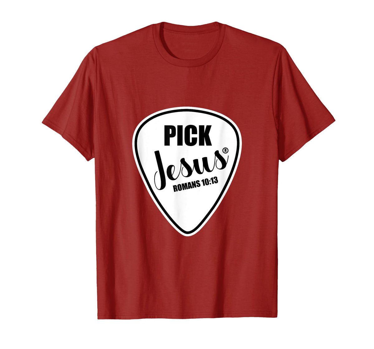 Pick Jesus Shirt Funny Christian Music Guitar Pick T-Shirt
