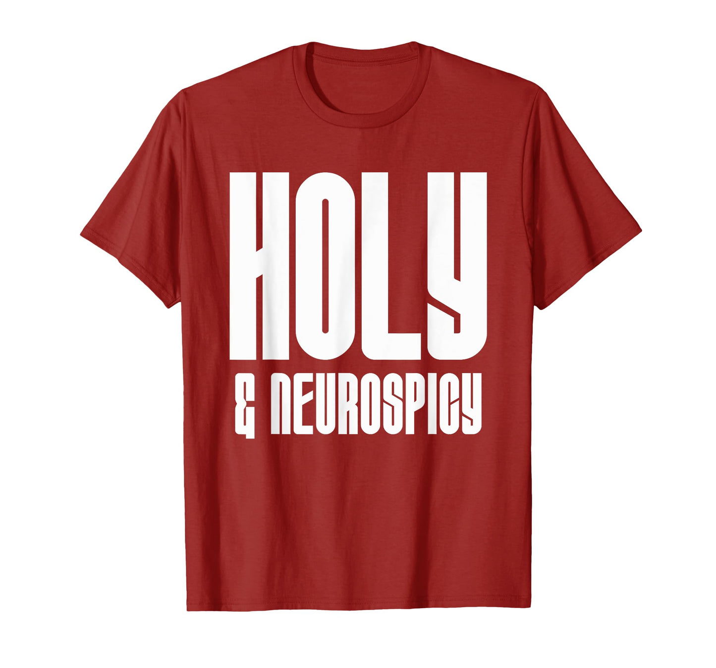 Holy and Neurospicy Christian Neurodivergent Humor Dk T-Shirt