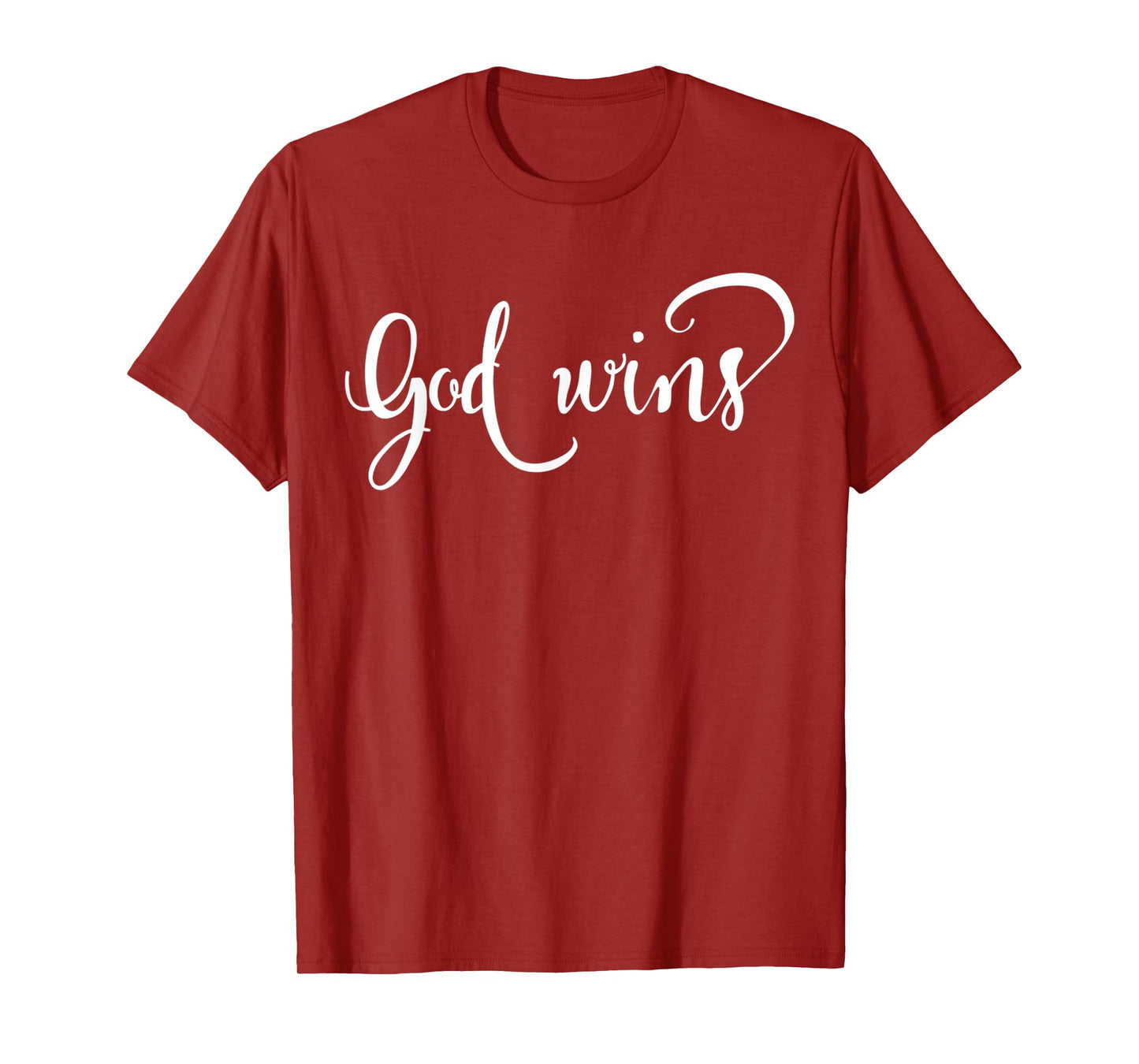 Funny God Wins Christian Cross Religious Bible Verse T-Shirt
