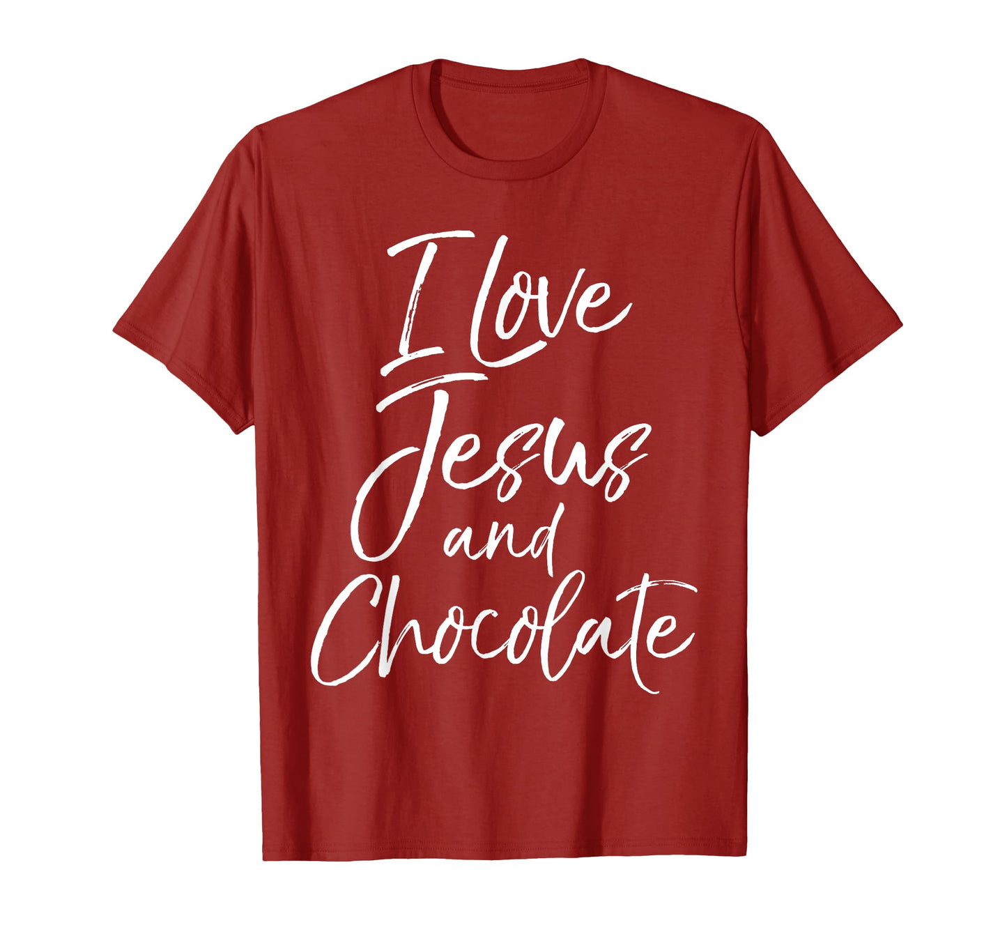 I Love Jesus and Chocolate Shirt Fun Cute Christian Tee T-Shirt