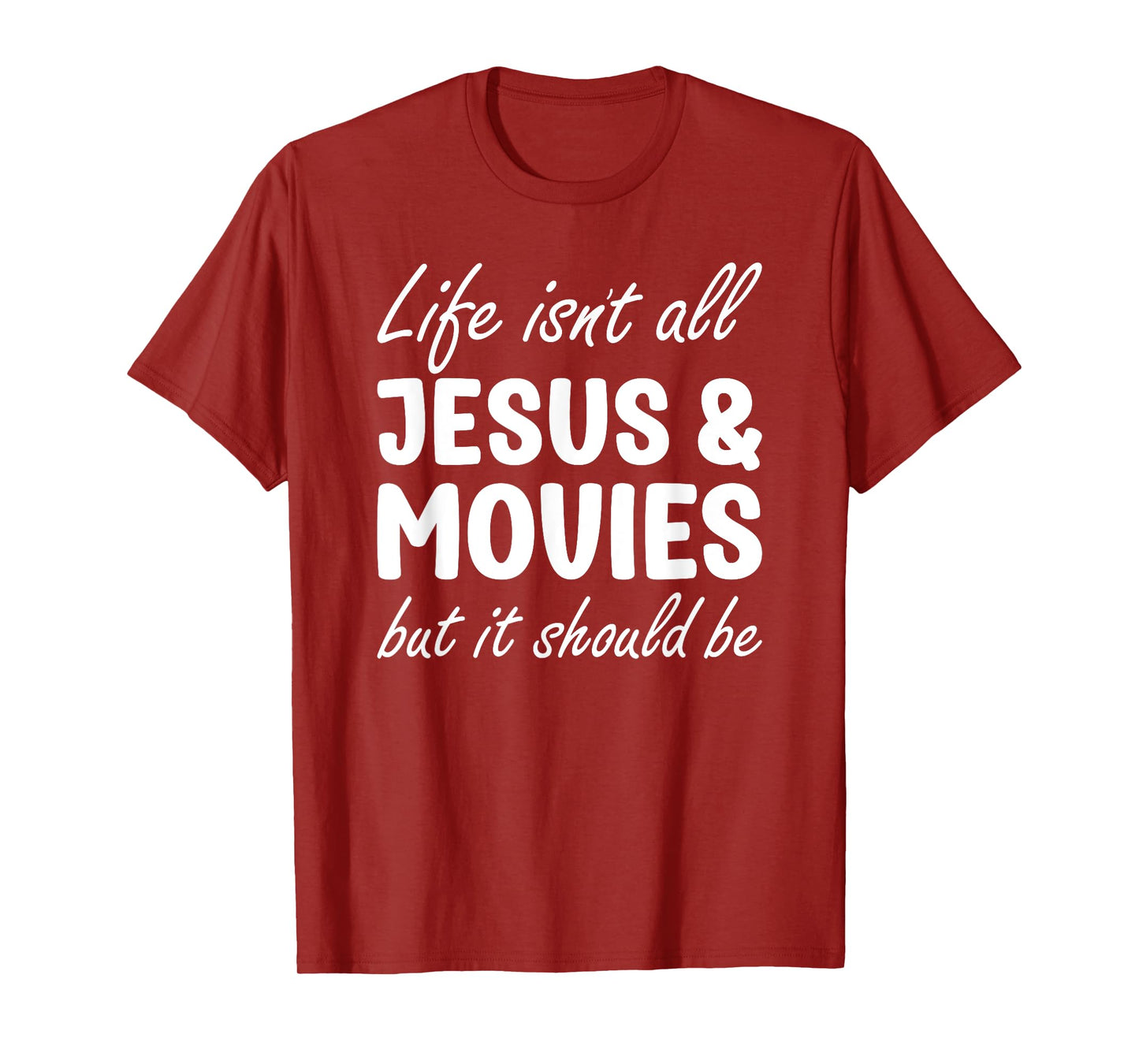 Movies for Men or Women Funny I Love Movies and Jesus T-Shirt