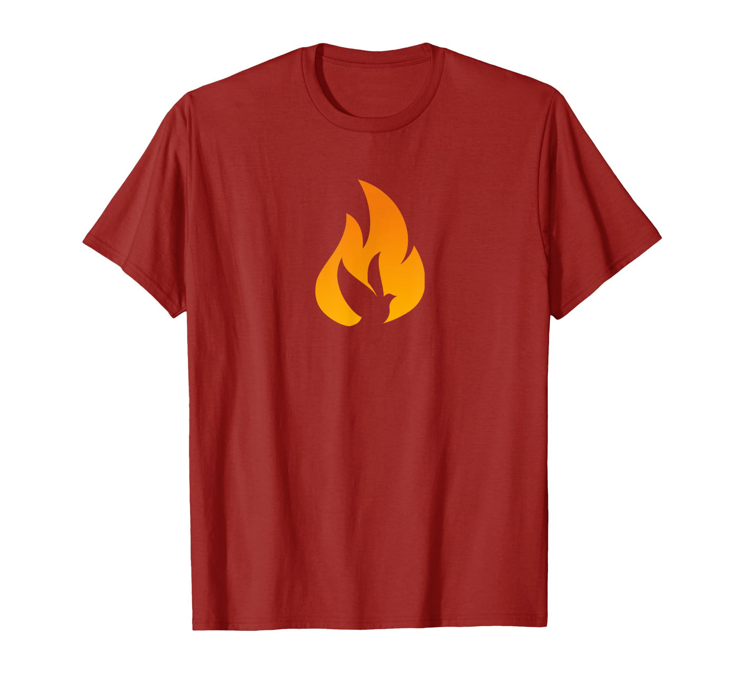 Silhouette Dove Flame Fire Pentecost T-Shirt