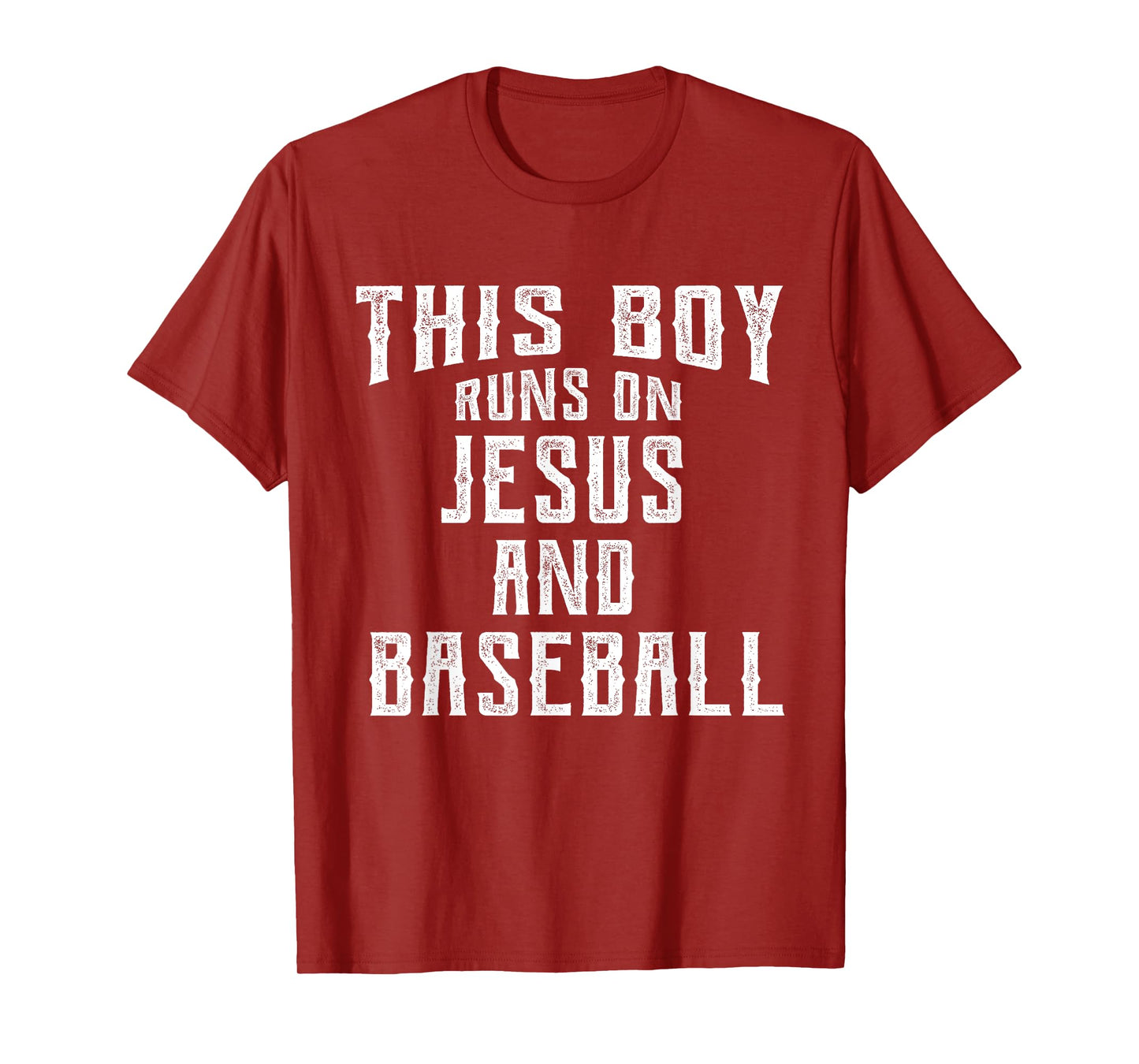 This Boy Runs On Jesus And Baseball Christian Gift T-Shirt