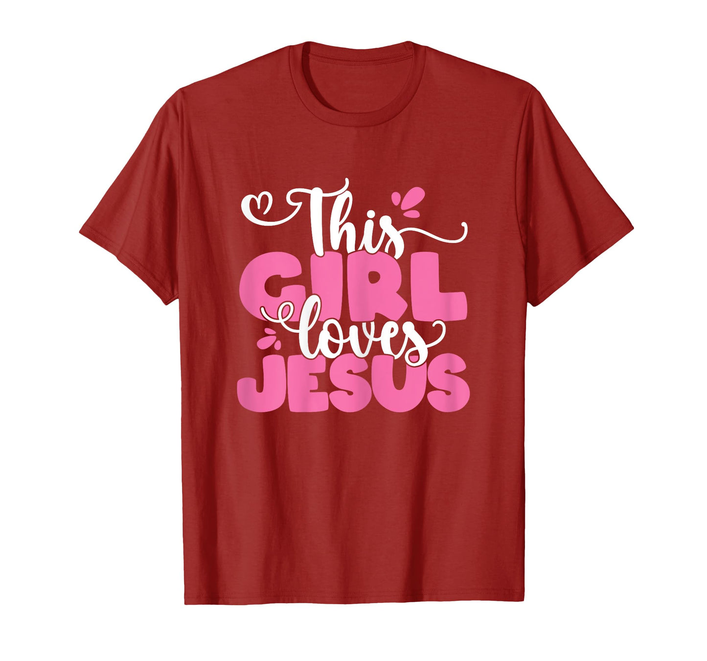 This Girl Loves Jesus Cute Christian Faith Religious Women T-Shirt