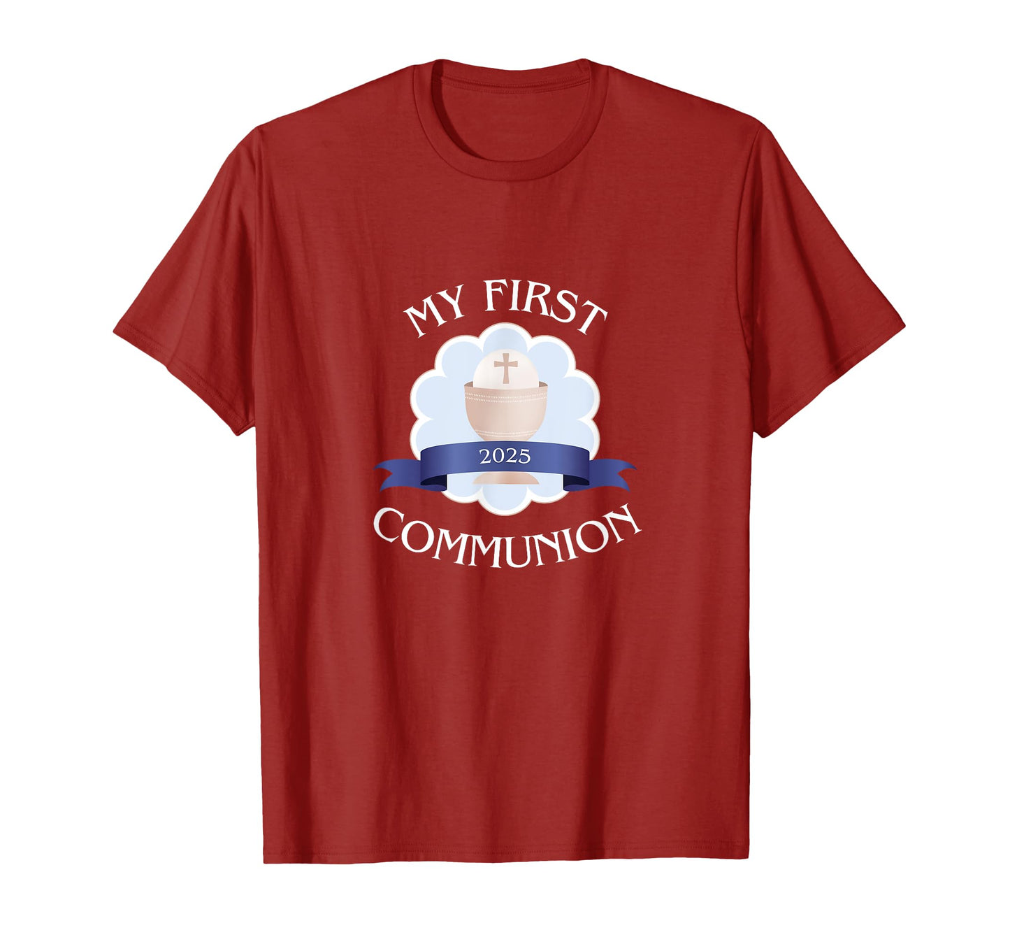 2025 Catholic Boy First Communion Sacrament Celebration T-Shirt