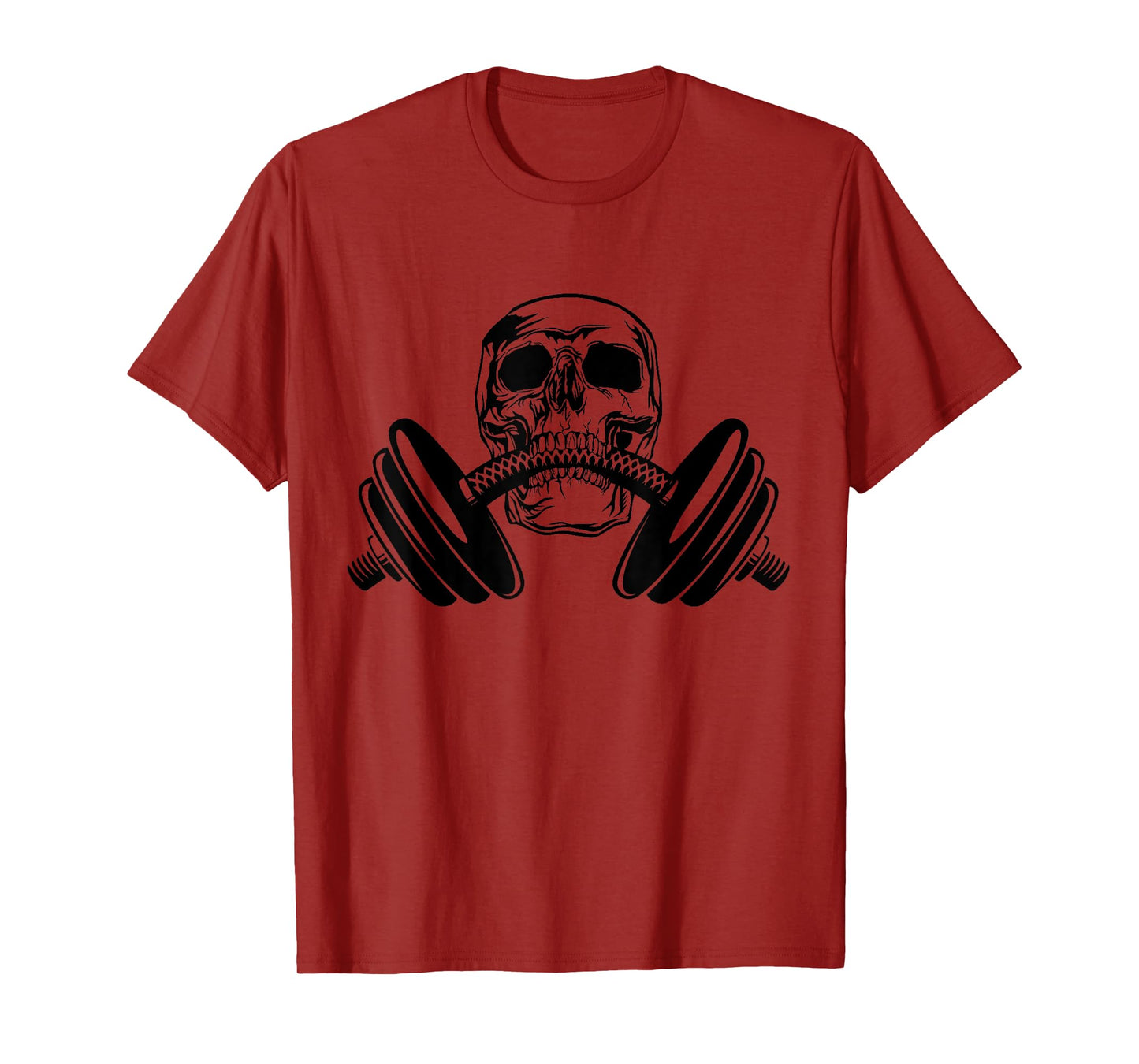 Weightlifting Skull Deadlift Workout & Gym Crew Weightlifter T-Shirt