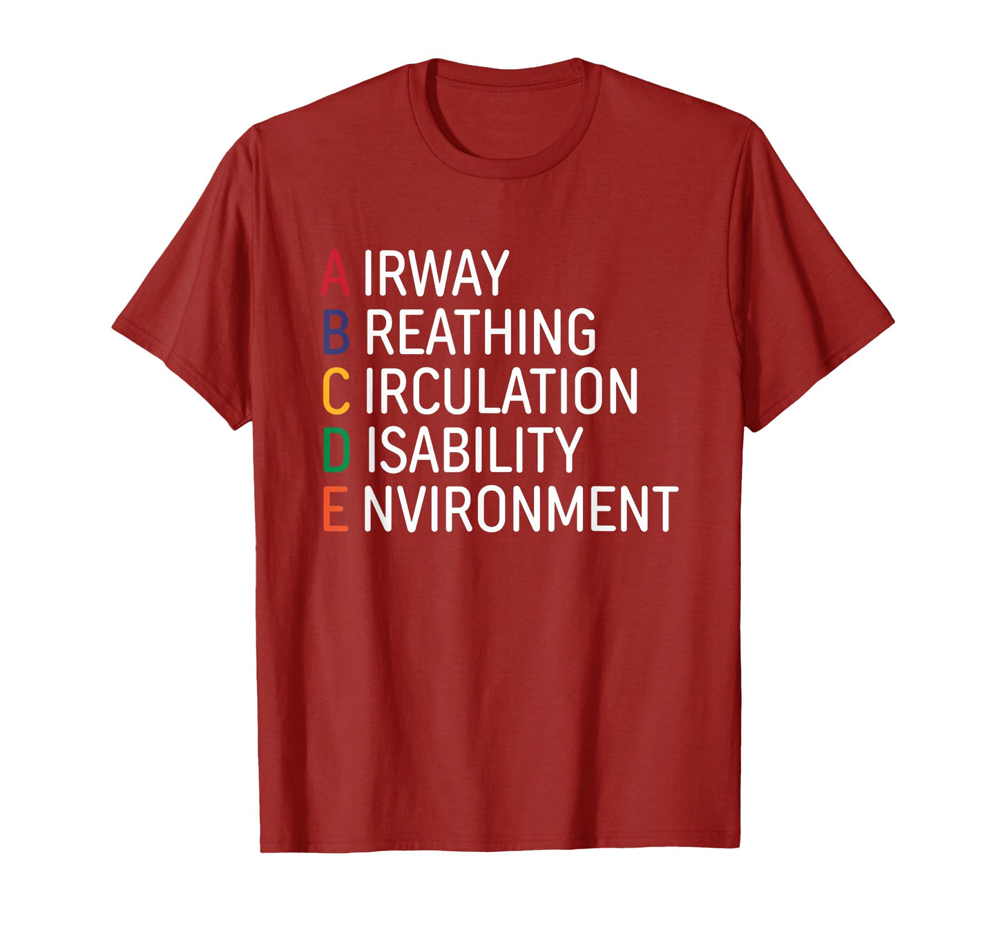 Airway Breathing Circulation Disability Environment Quote T-Shirt