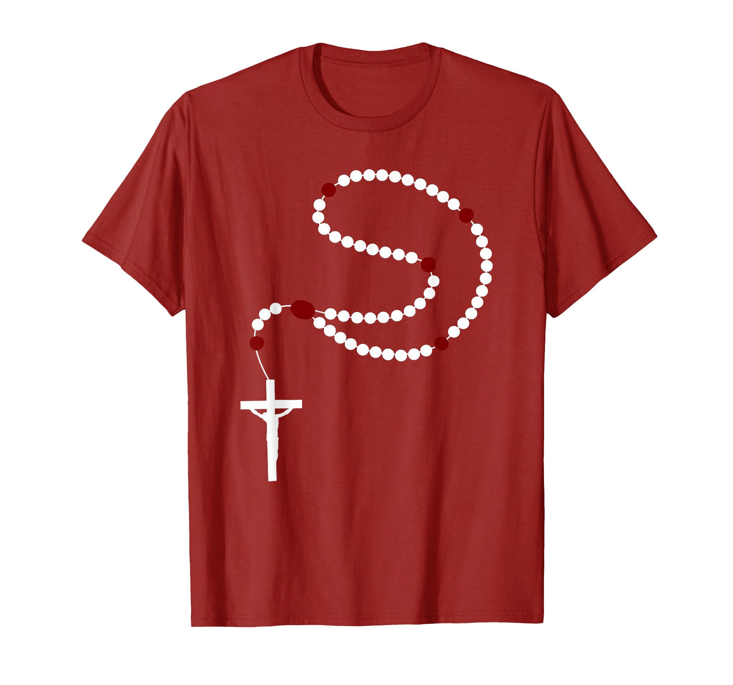 Catholic Rosary Beads Crucifix Christian Faith T-Shirt