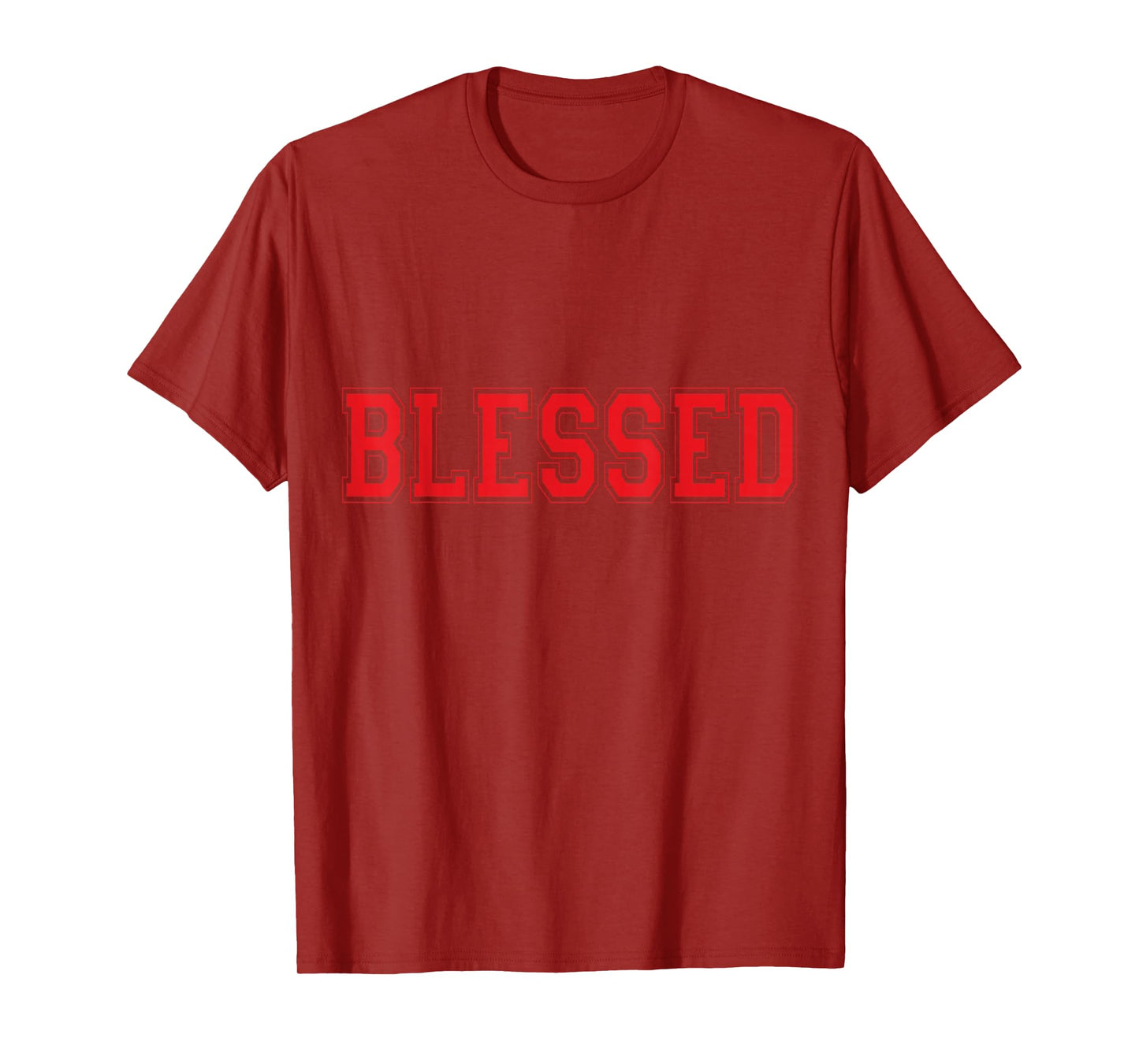 Christian T Shirts Blessed (Red) T-Shirt