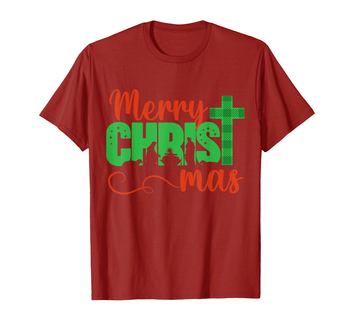 Merry Christ Mas Christian Christmas Jesus Christmas Family T-Shirt