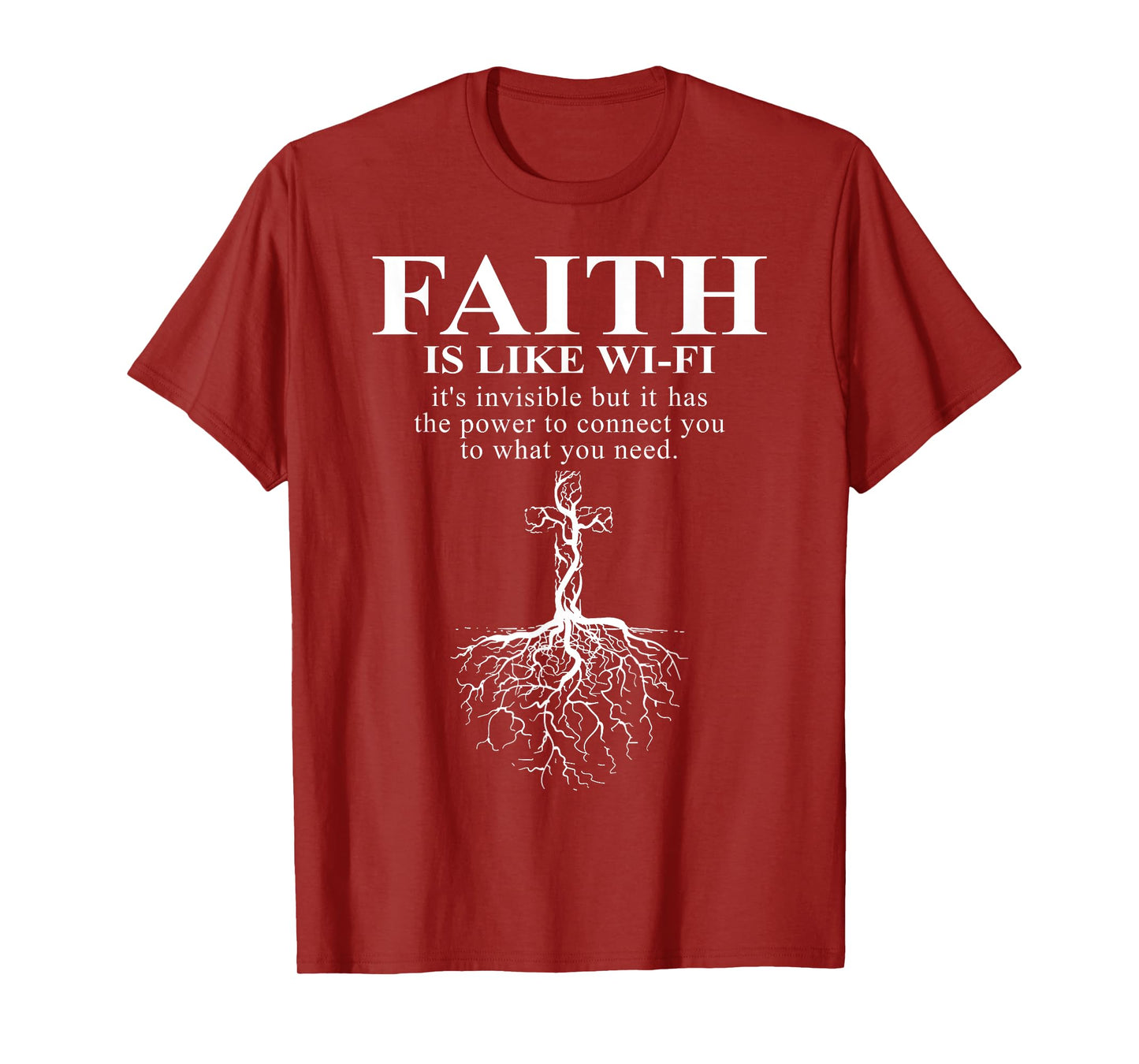 Funny Christian Graphic Tees - Faith Is Like Wifi T-Shirt