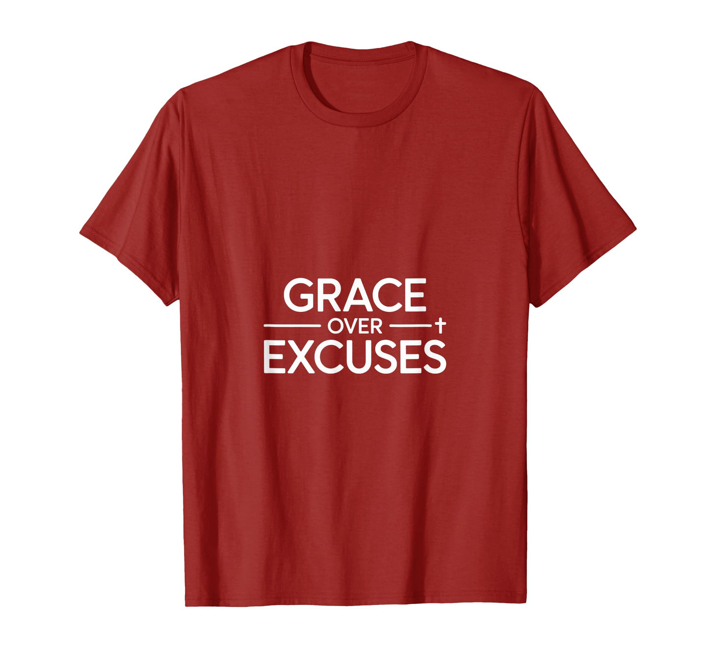 Christian Grace Over Excuses Cross Faith Scripture T-Shirt