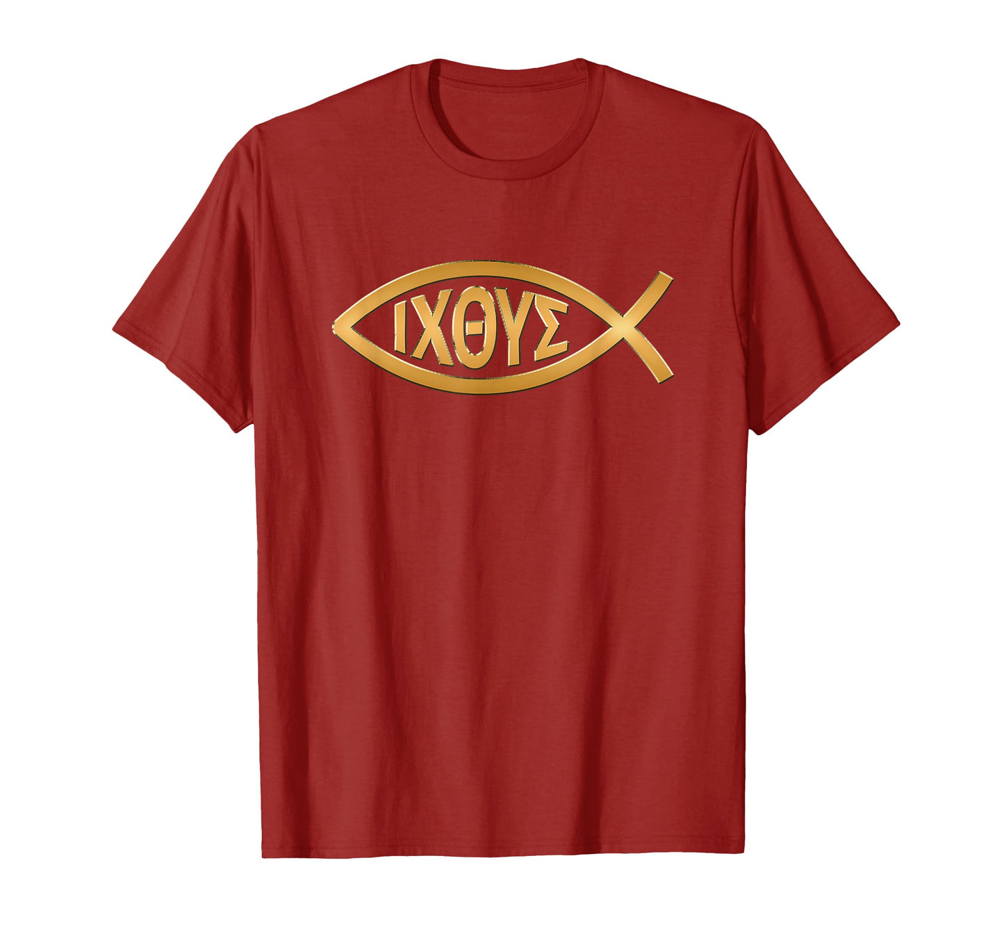 Christian Shirt - Ichthys Jesus Fish Symbol Emblem - Faith T-Shirt