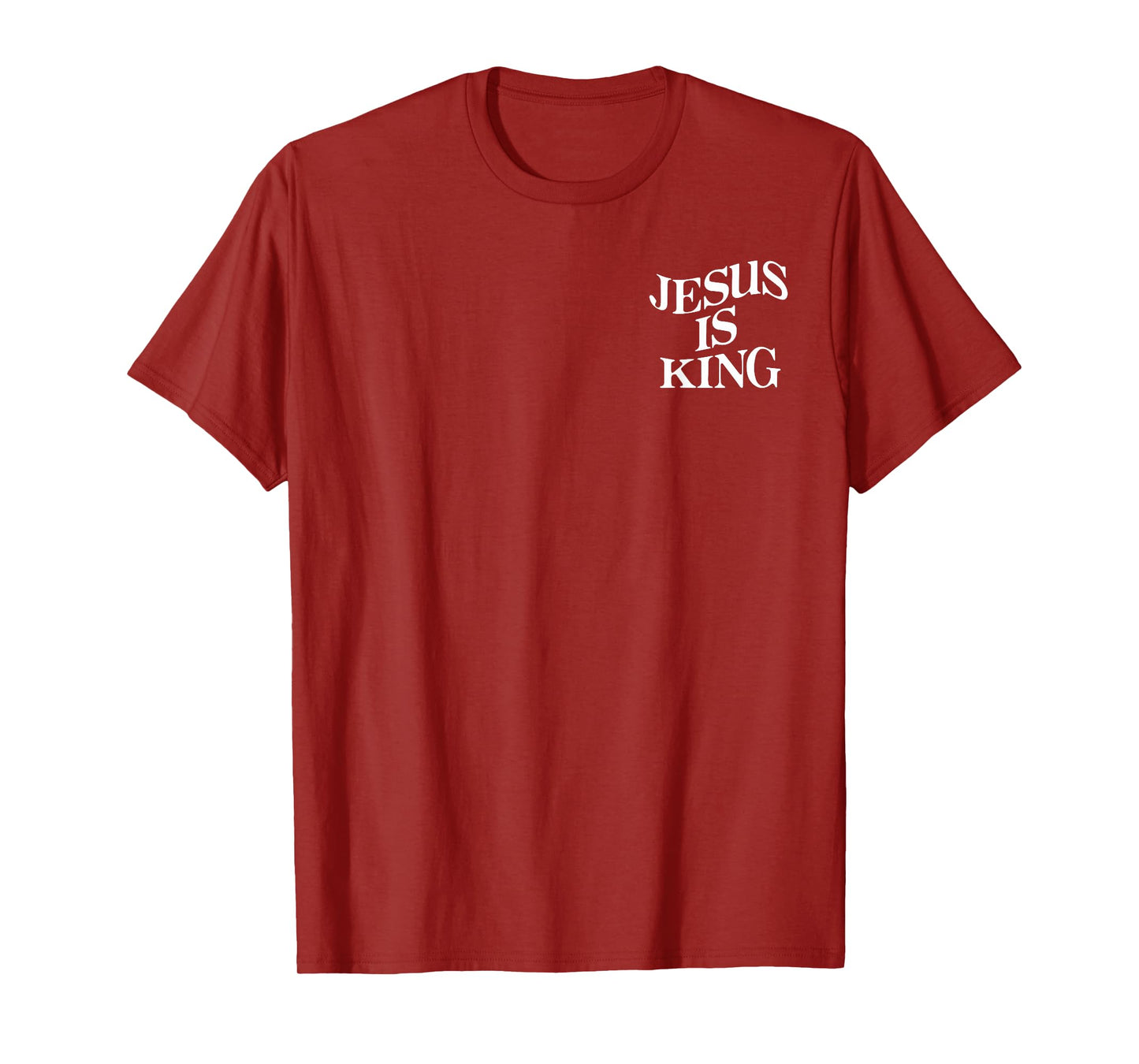 Jesus is King Cross Christian God Religious 2 Sides Tee T-Shirt