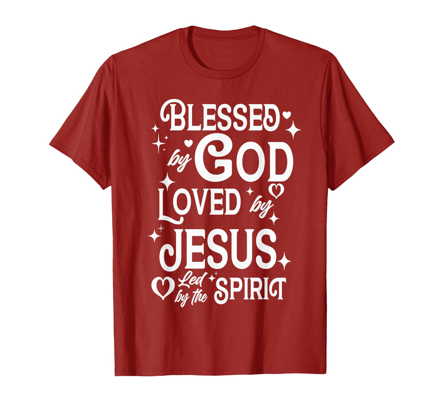 Blessed By God Loved By Jesus Sparklecore Aesthetics Cute T-Shirt