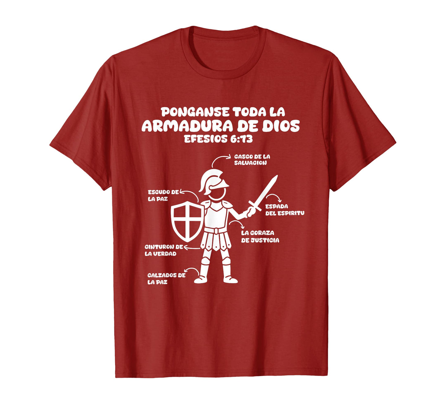 Camiseta cristiana en espanol Versiculo Spanish Christians T-Shirt